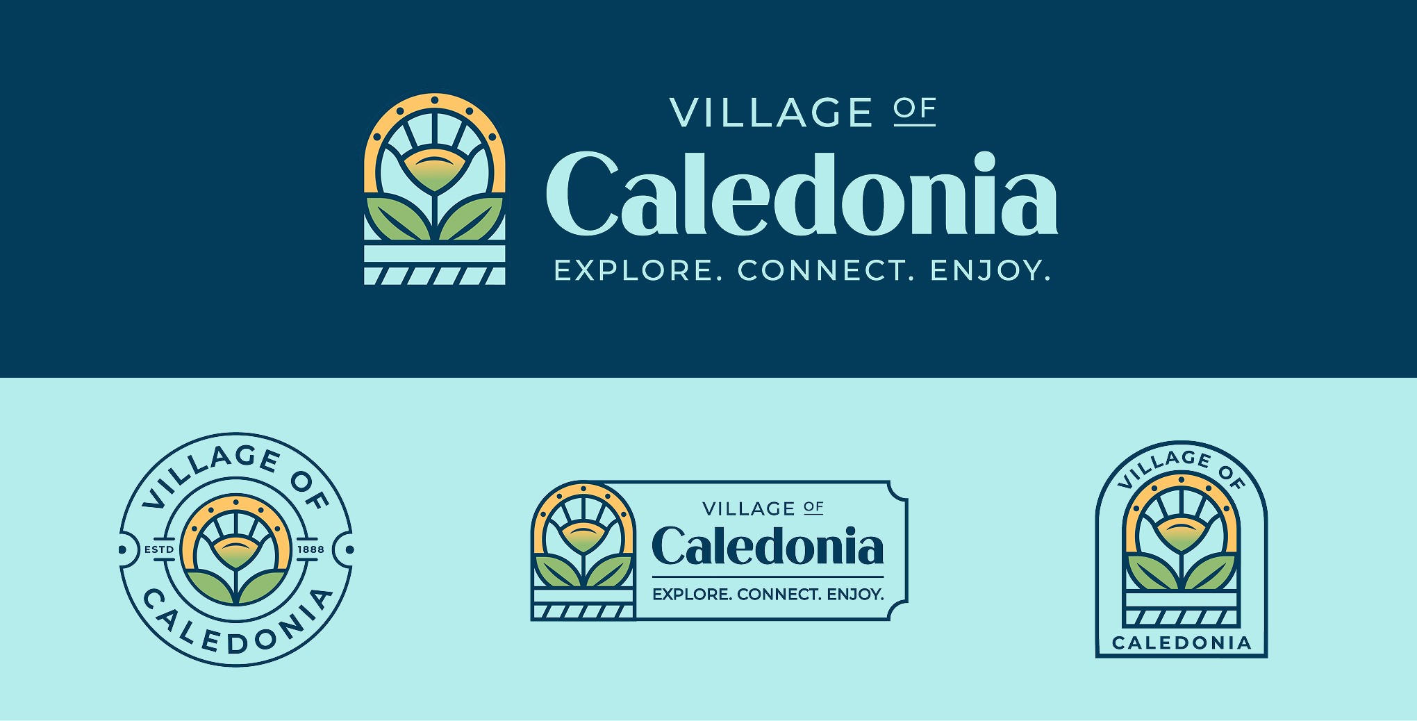 Just Livity brand logo variations, including decorative monogram 'JL,' wordmark in serif and sans serif fonts, and alternate mark styles in purple, teal, and aqua.