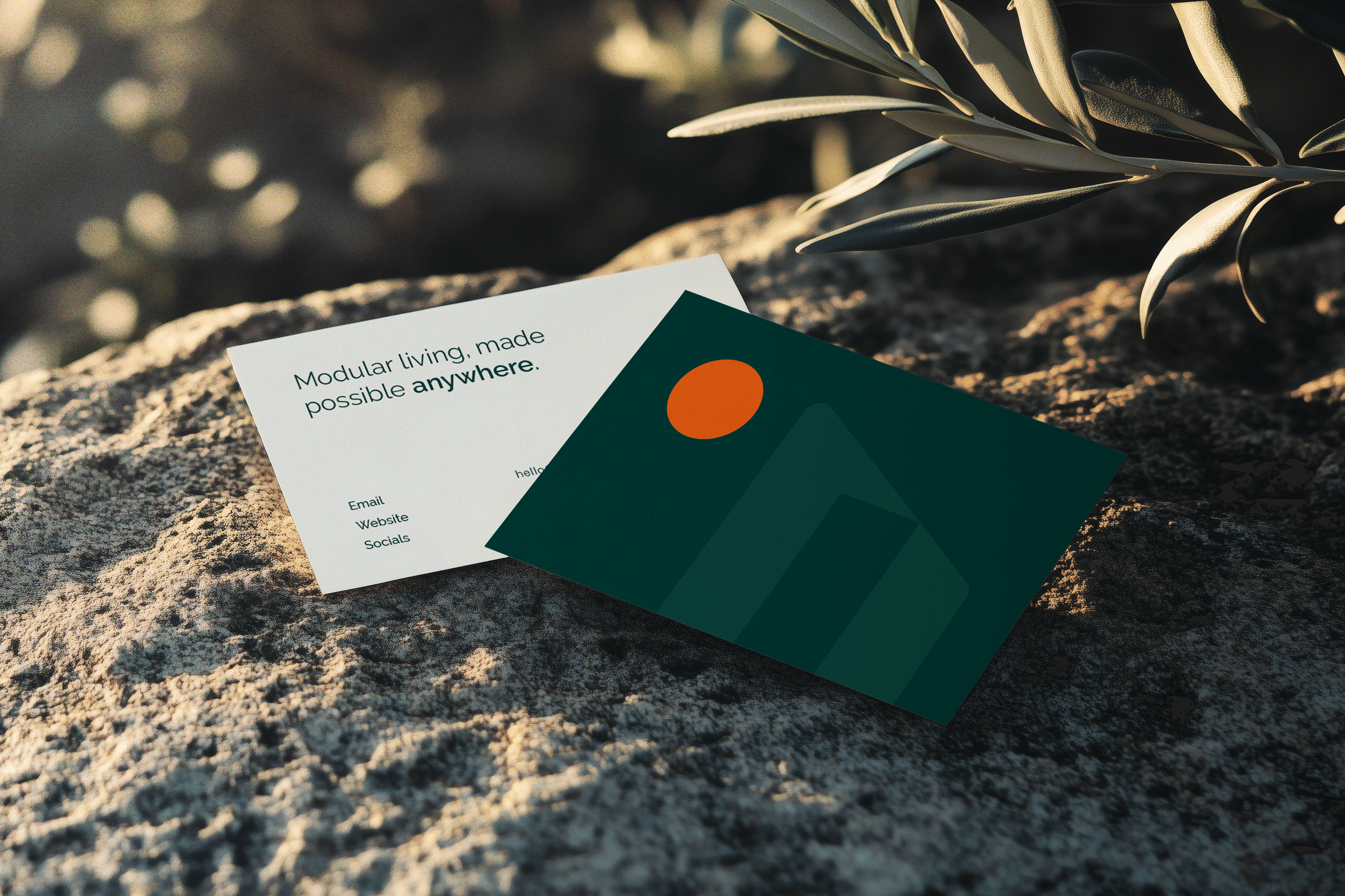 Business card design mockup for Nexus Group