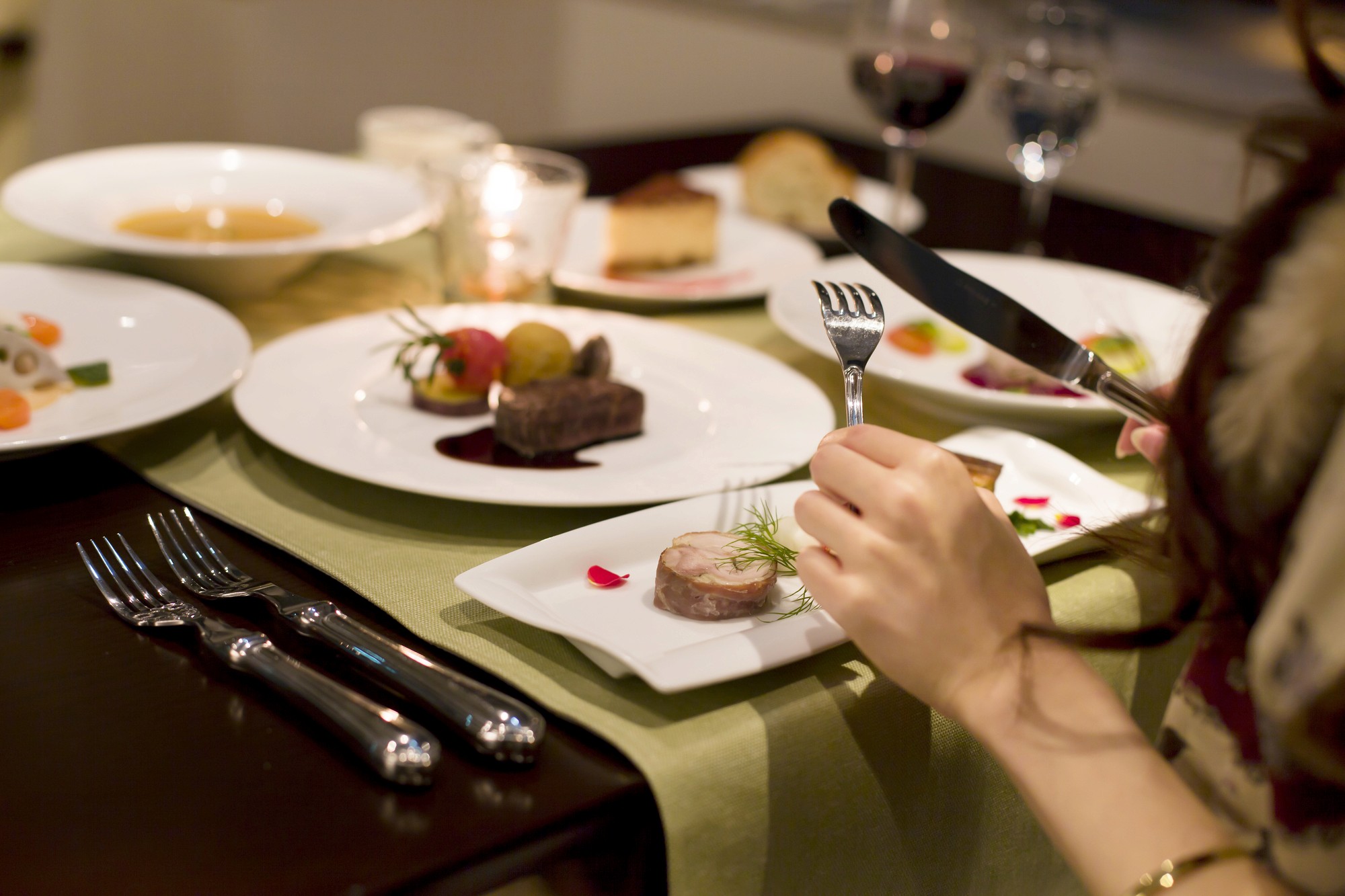 Tropical beach with umbrellas and lounge chairs.