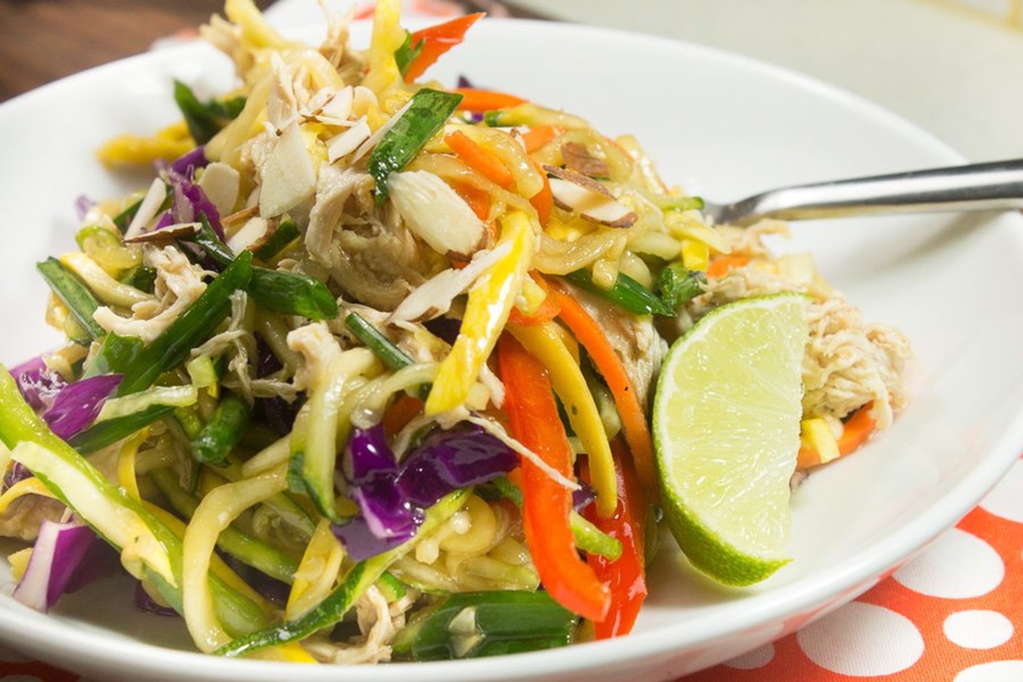 ready to eat chicken pad thai with veggie noodles