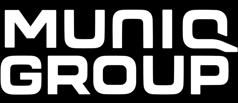MUNIQ Group wordmark logo in white