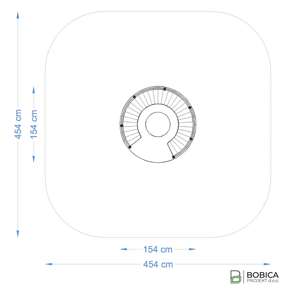 Vrtuljak s polukružnom klupom "SpinPlay"