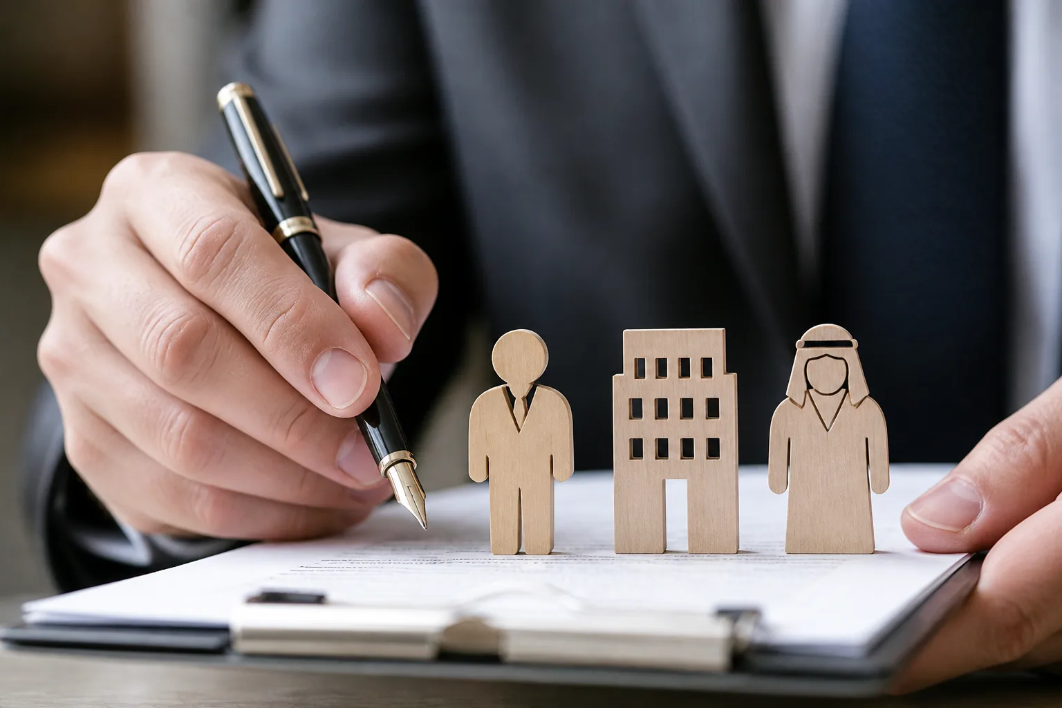Power of Attorney Types for UAE Business Owners beside a signed corporate agreement with an