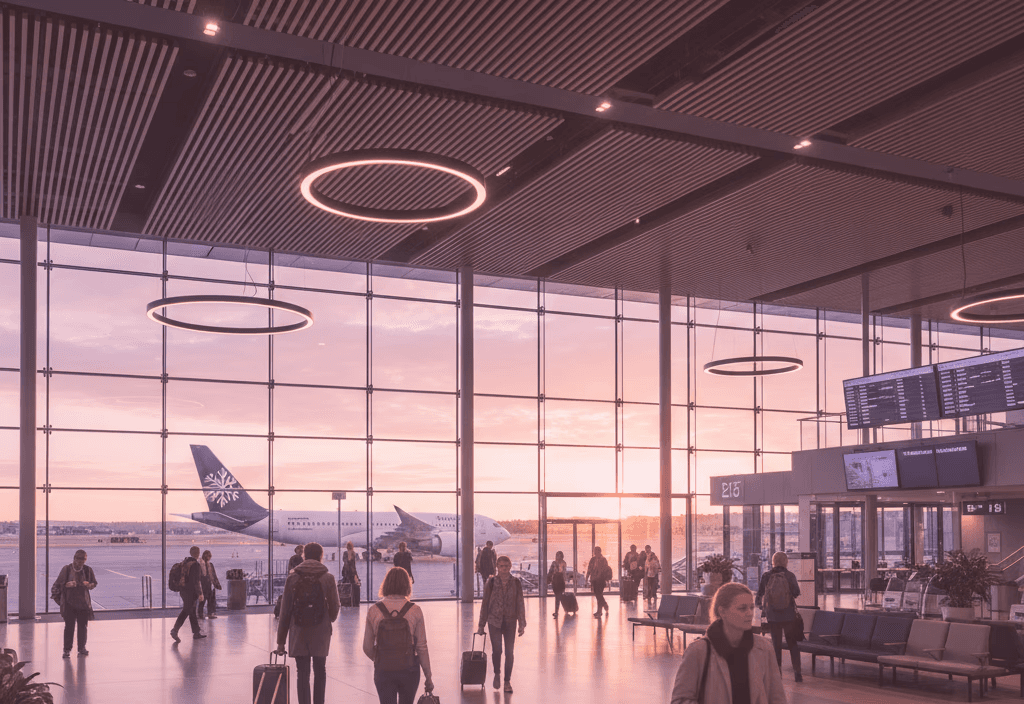 människor på flygplats