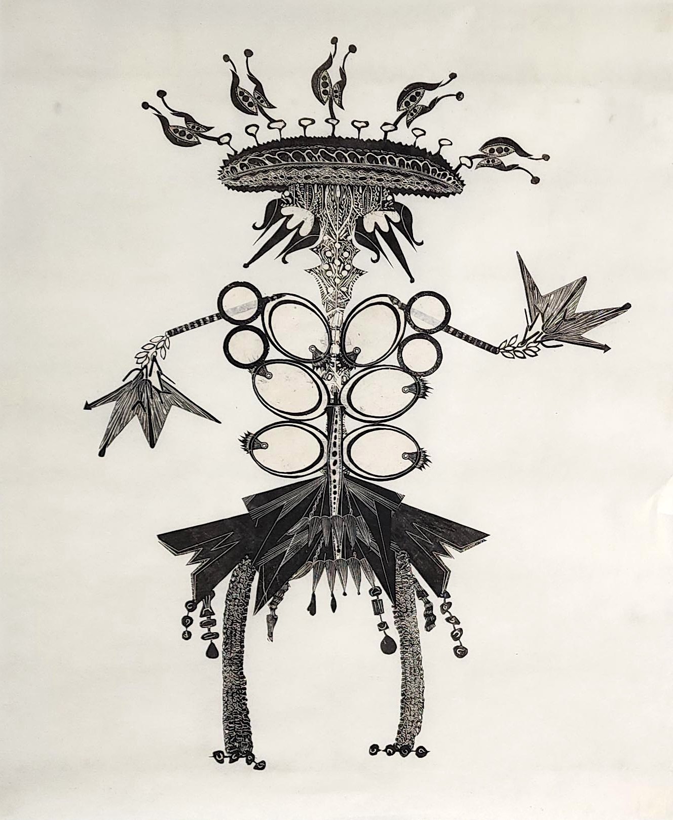 herd of sheep on road painting