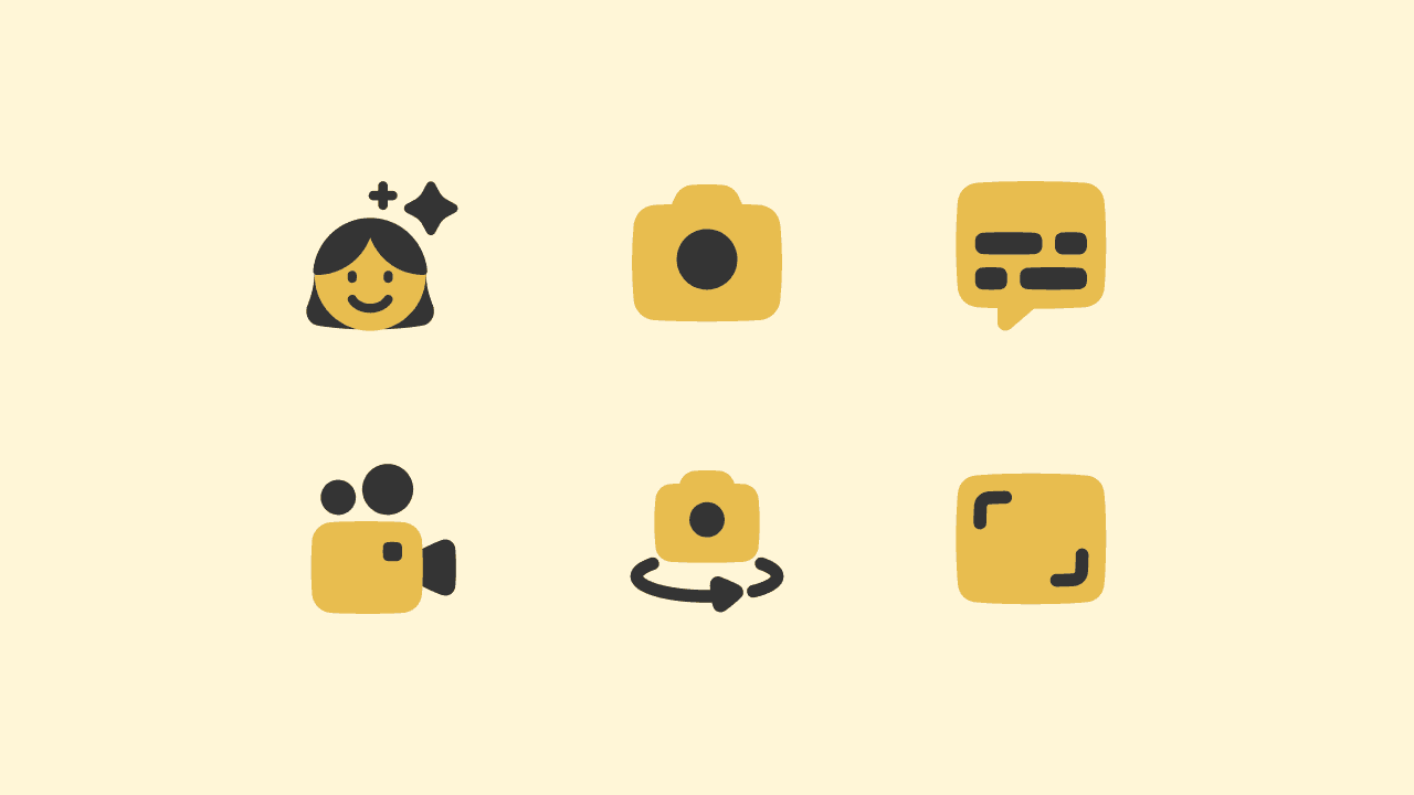 Plump Flat Photo and Video Icon Set