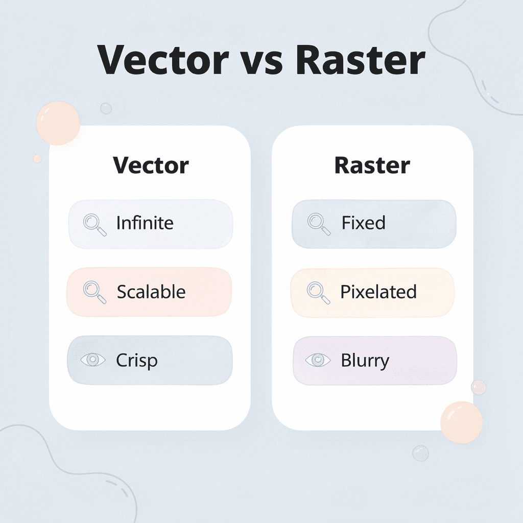 Comparison between vector and raster file formats