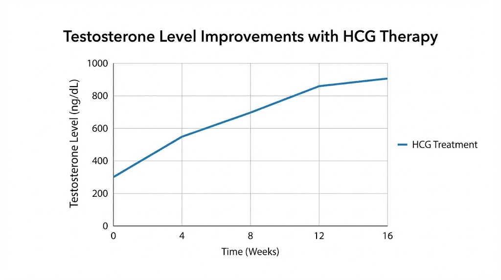 HCG testosterone response timeline chart