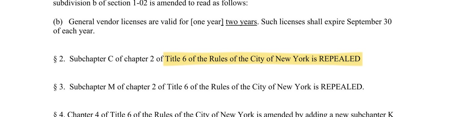 NYC DCWP Notice of Adoption, Local Laws 80 and 98 of 2021