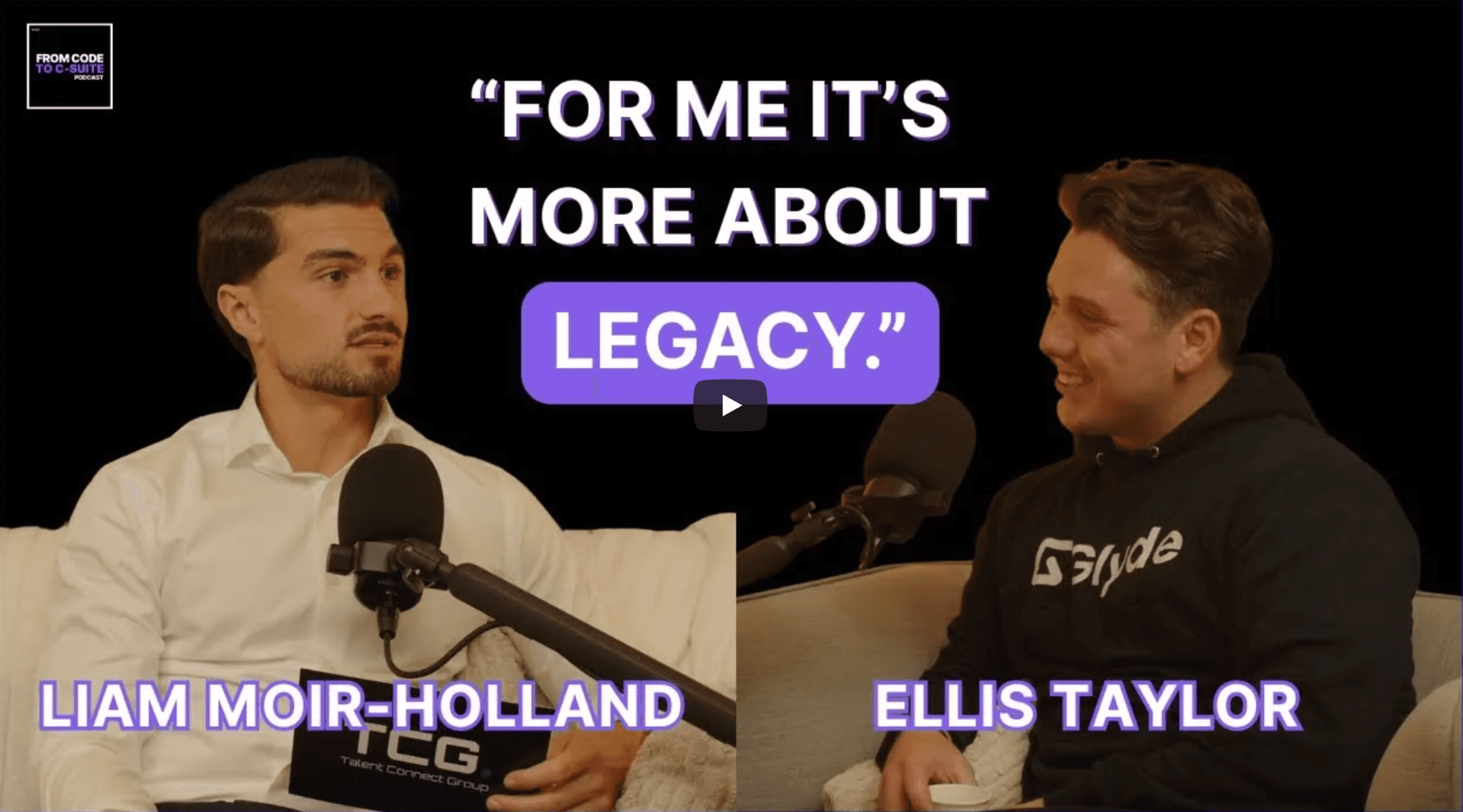 Image of Liam Moir-Holland & Ellis Taylor having a conversation 