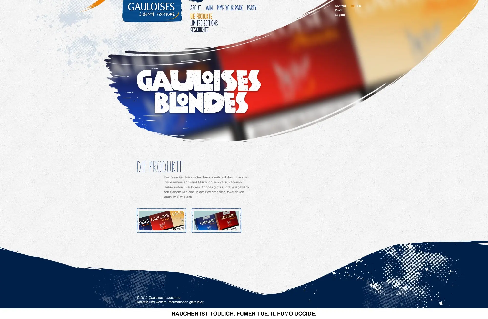 Gauloises – Produkte