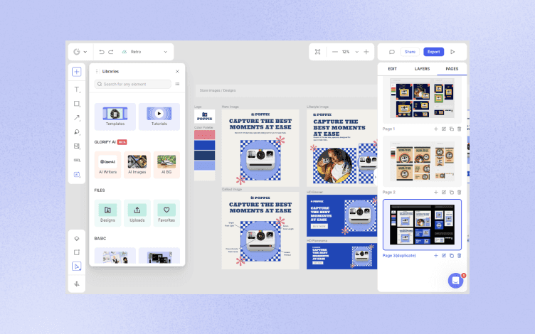 Glorify user friendly ui/ux