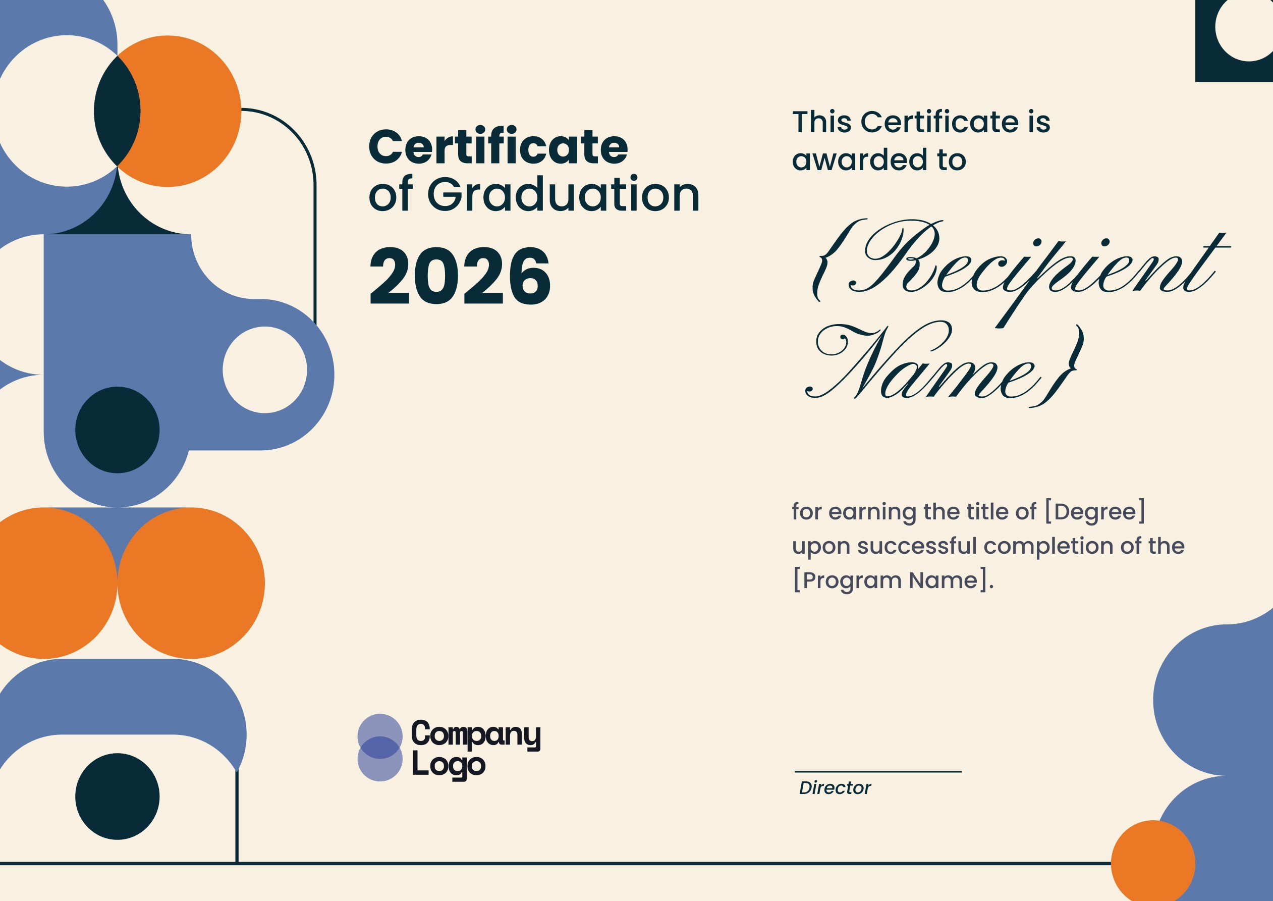 Wauld - Clean and modern certificate of graduation template