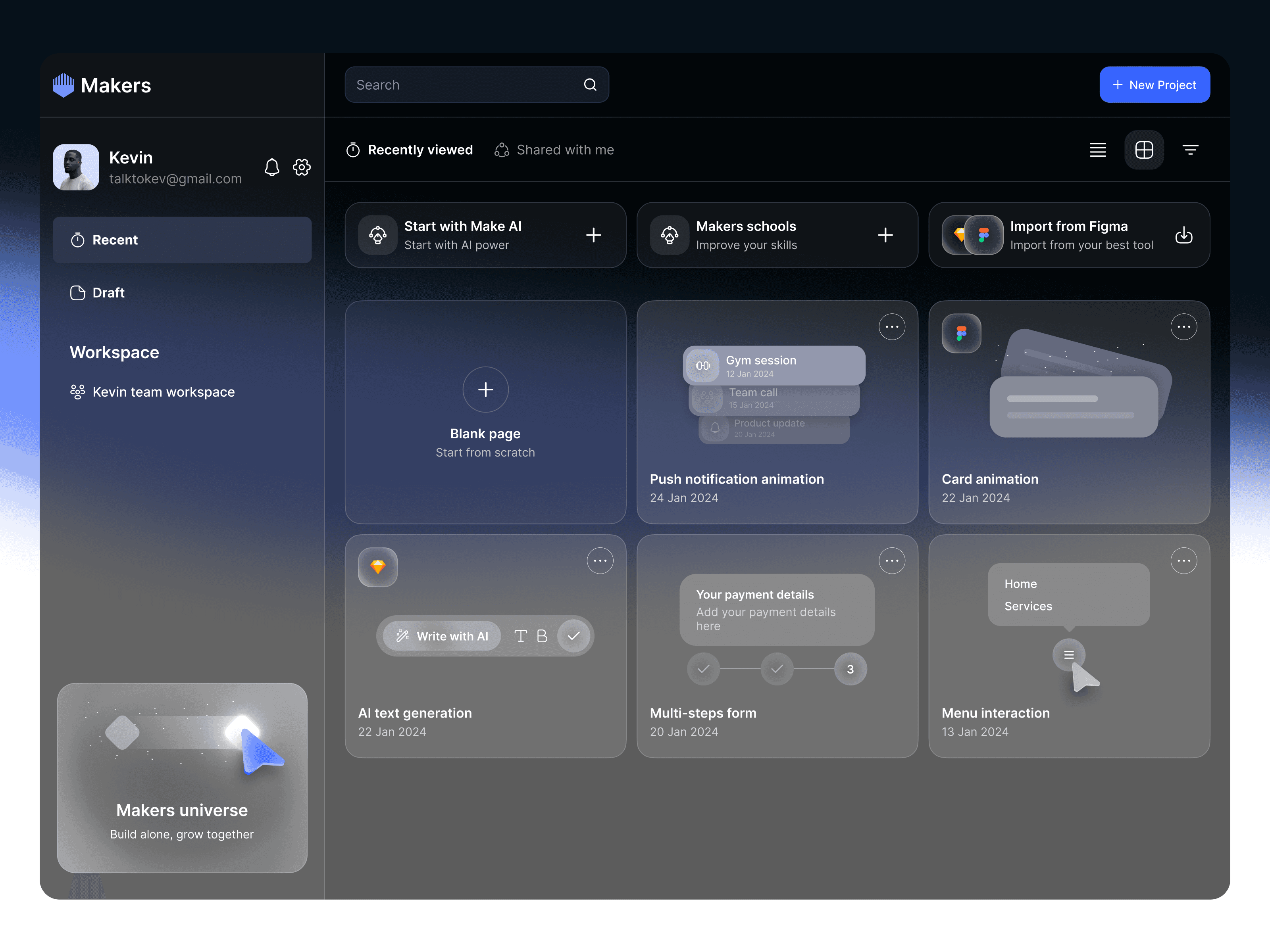 Dashboard ui design