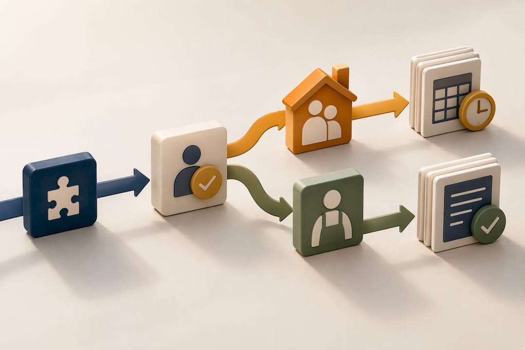 Illustrated respite hiring and documentation process