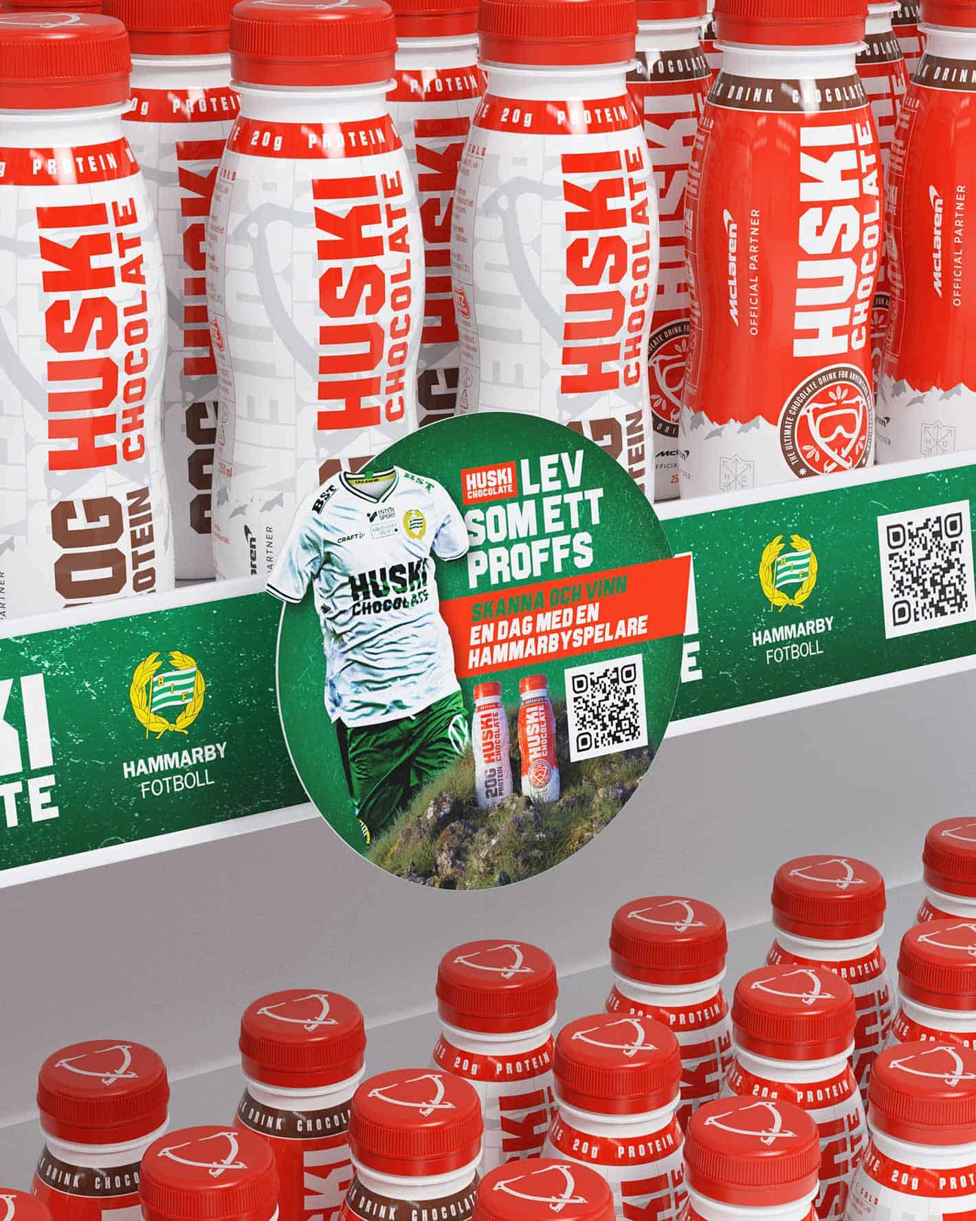 Huski Chocolate - Hammarby fotboll - POS Shelf Strip