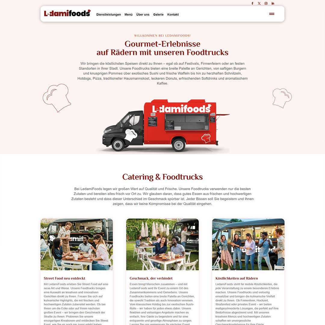 Ein bild von der Webseite www.ledamifoods.de