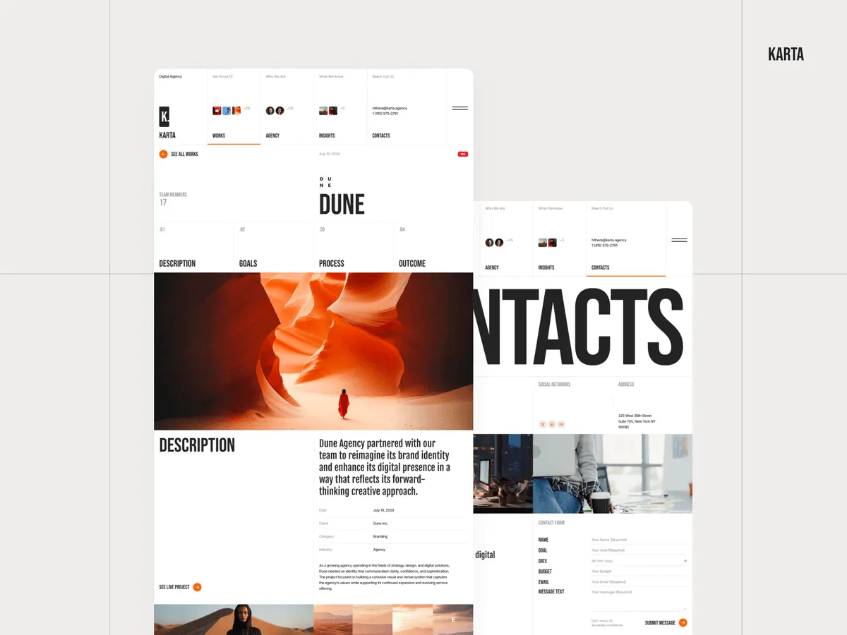 detail image 3 of the karta framer website template