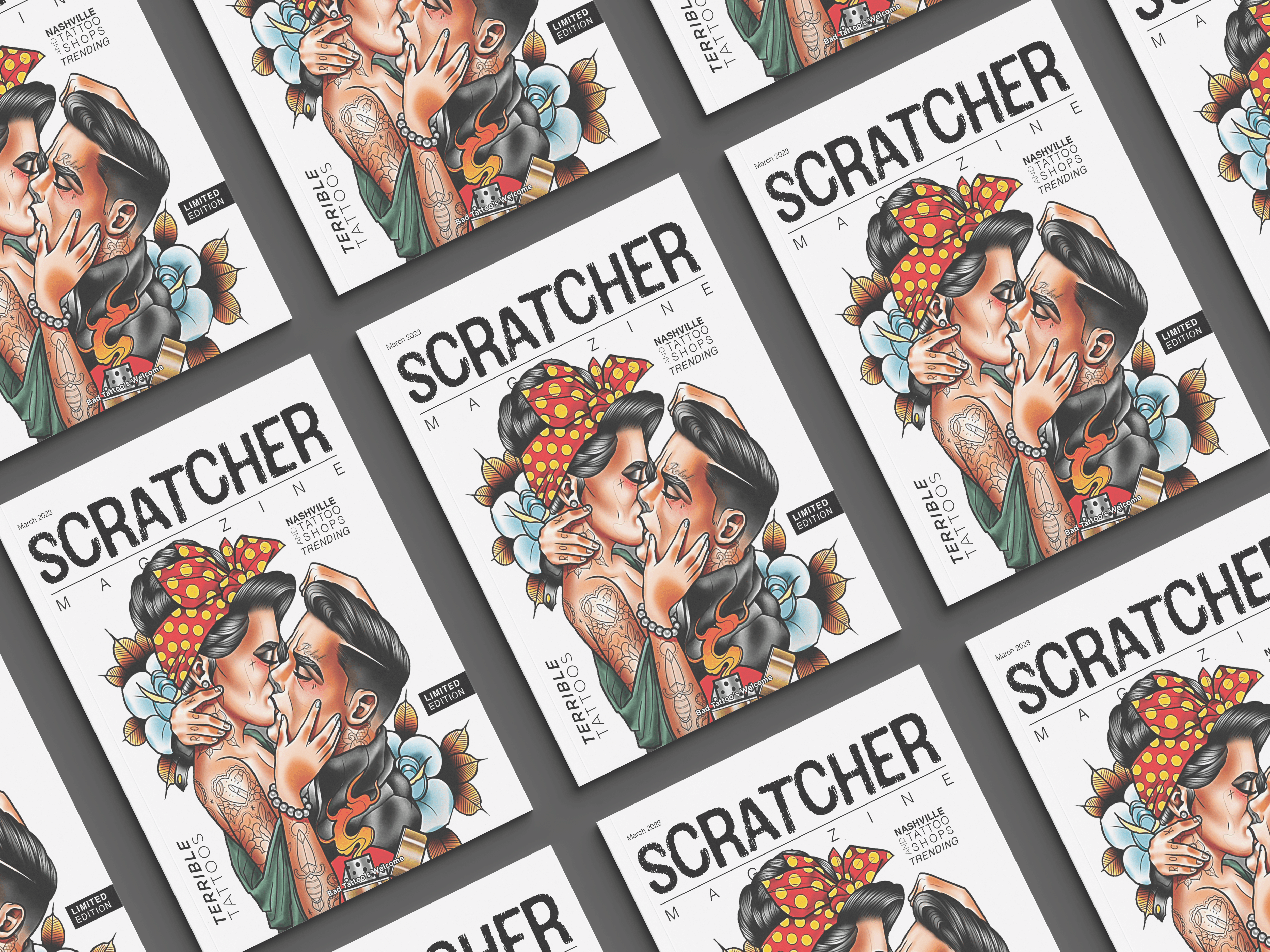 White branded cap with turquoise logo placed on fresh lemons in a red bowl