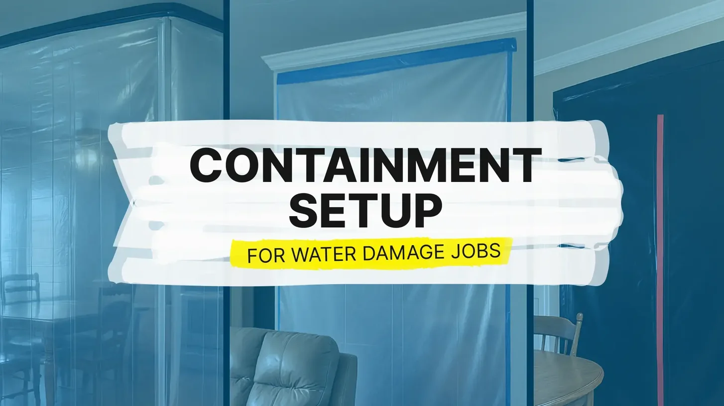 ein Raum mit Wasserschaden im Trocknungsprozess