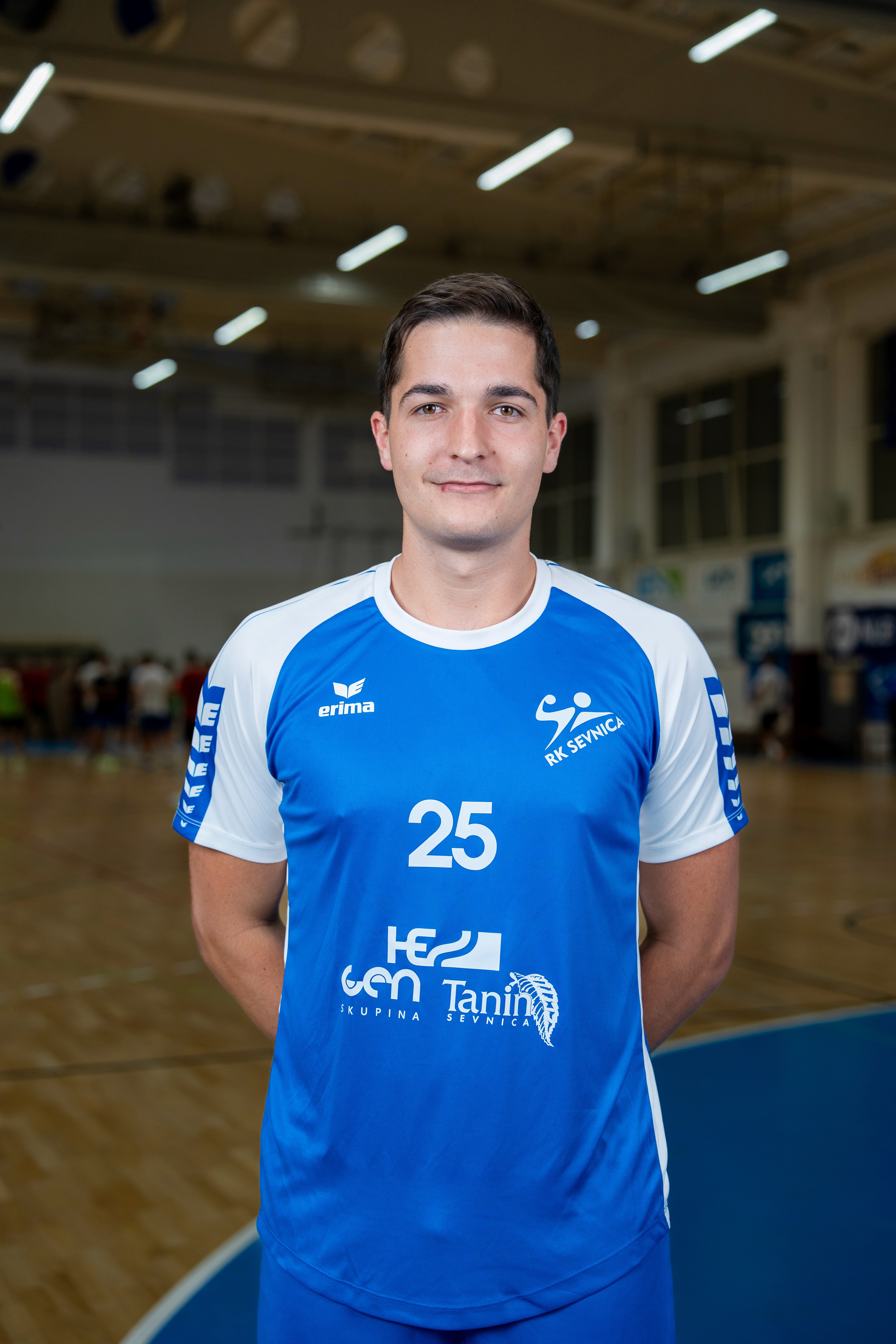 Handball player posing for the camera shot