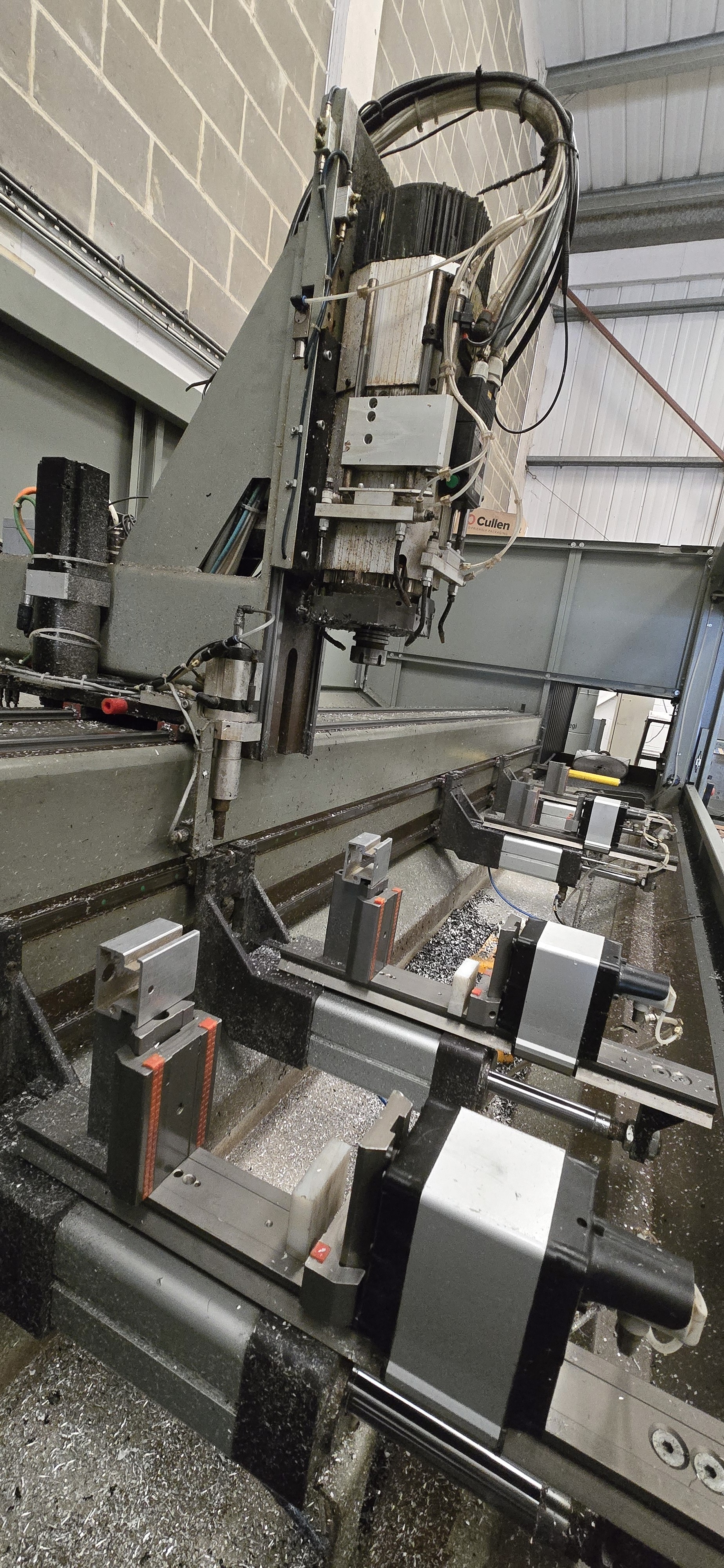 The CNC machining centre in the GXG Aluminium factory, Marden, Kent