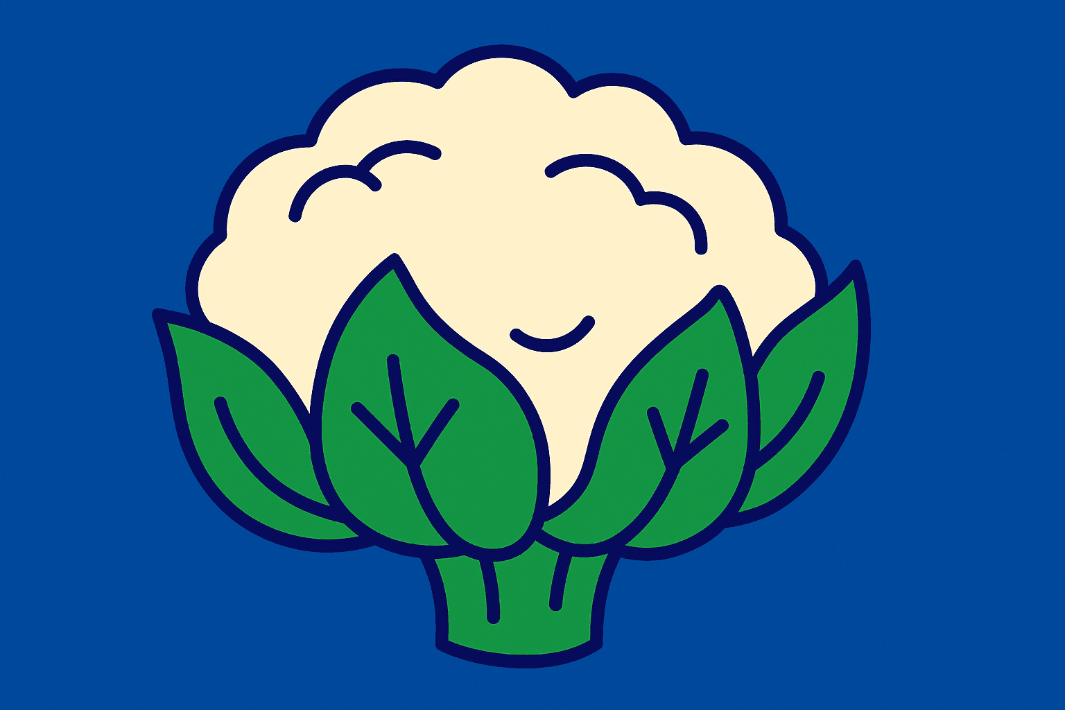 An image of a cauliflower in vector style