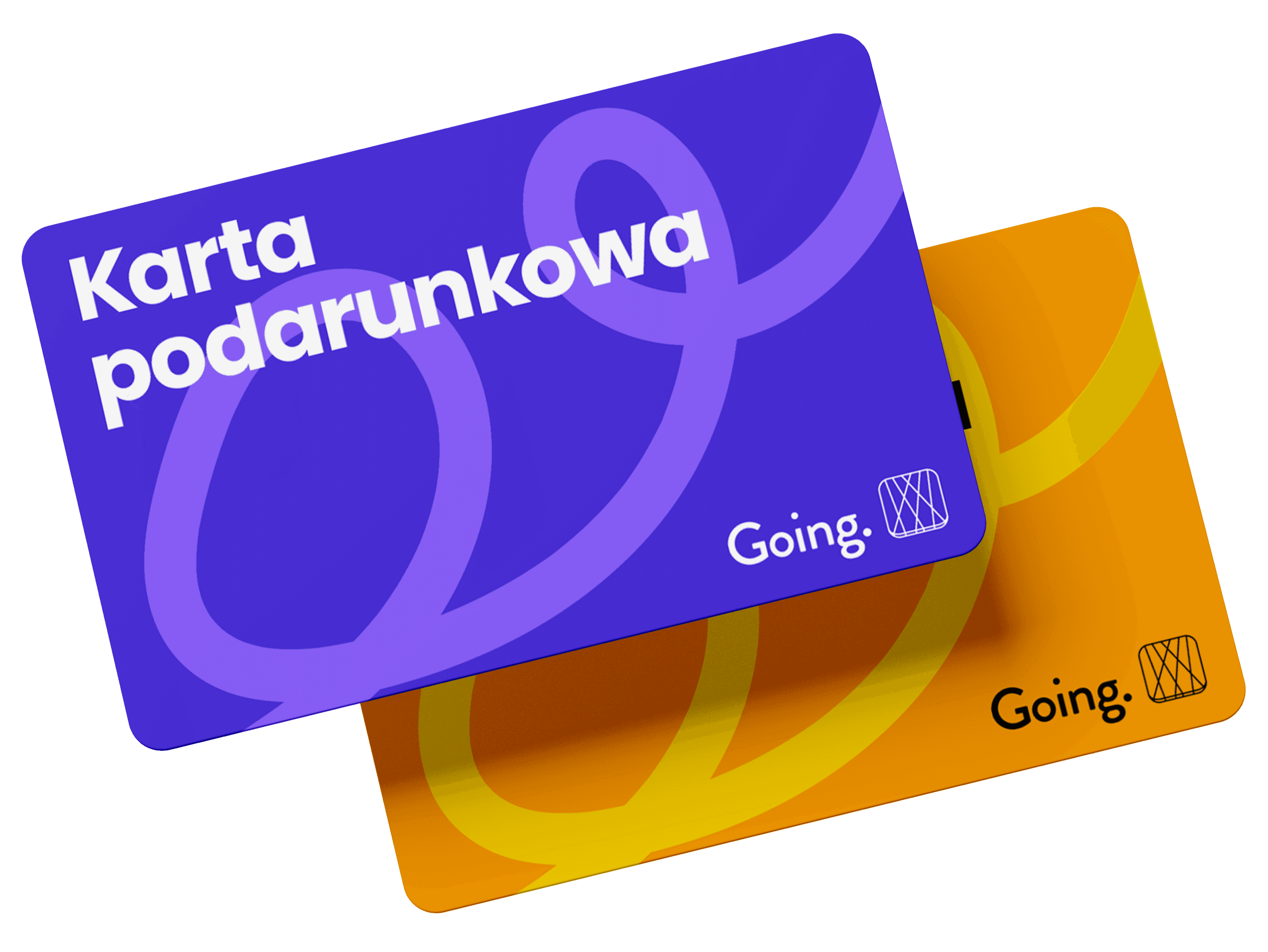 dwie karty podarunkowe lewitujące w powietrzu