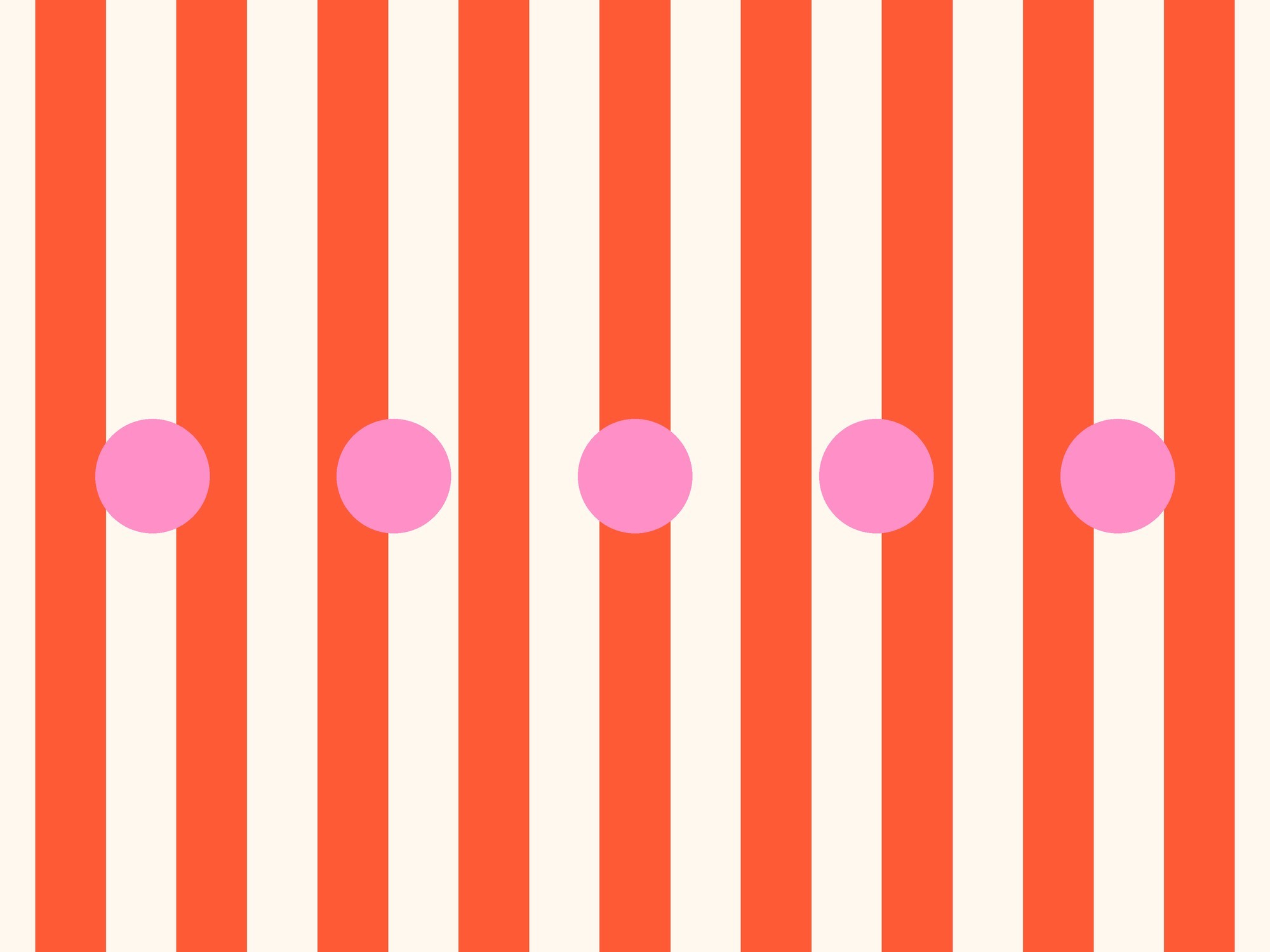 Flat colour-block board: the brand's pattern system of stripes, dots or bands