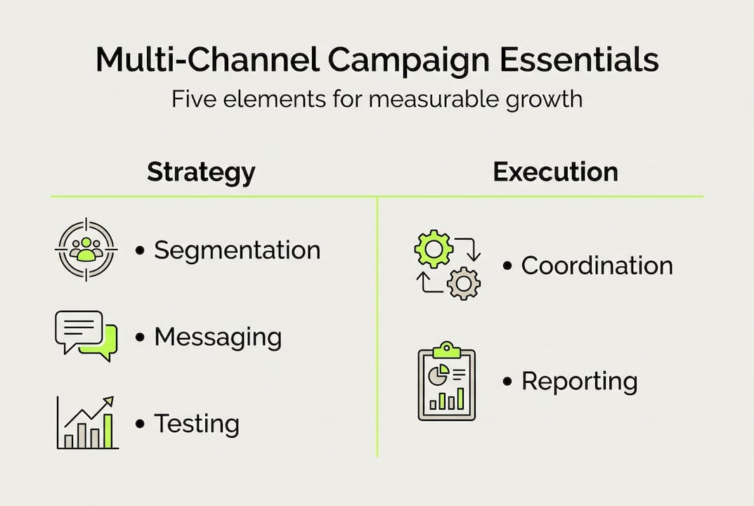 Infographic of multi-channel campaign essentials