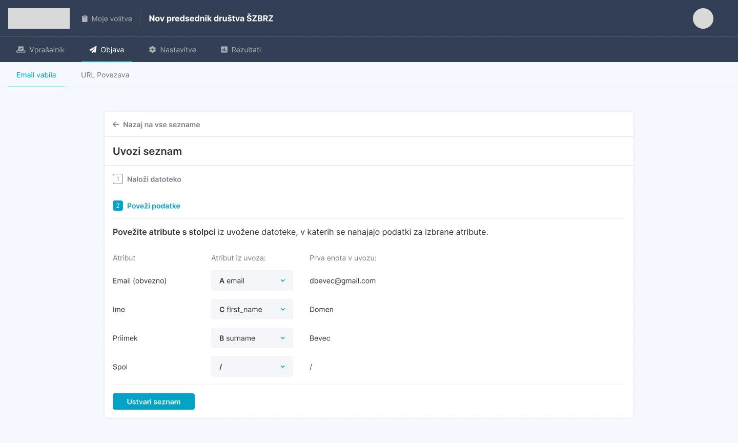 oneclickvoting - connect variables