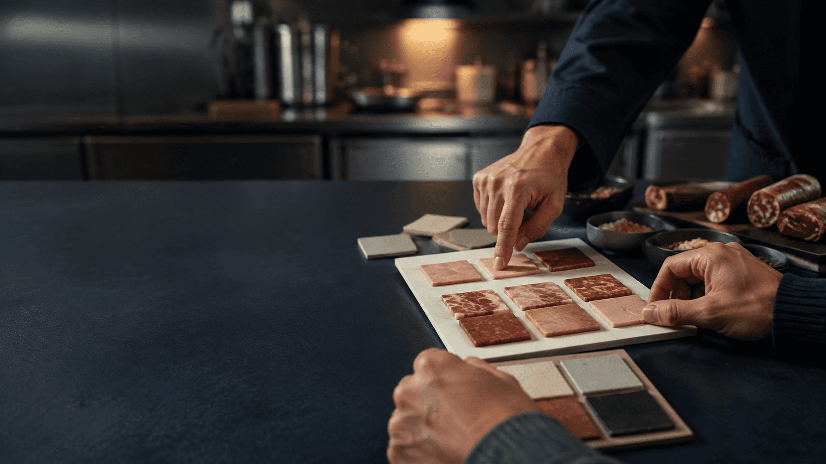 Fachlicher Austausch über Produktqualität und Zusammenarbeit in der Fleischbranche