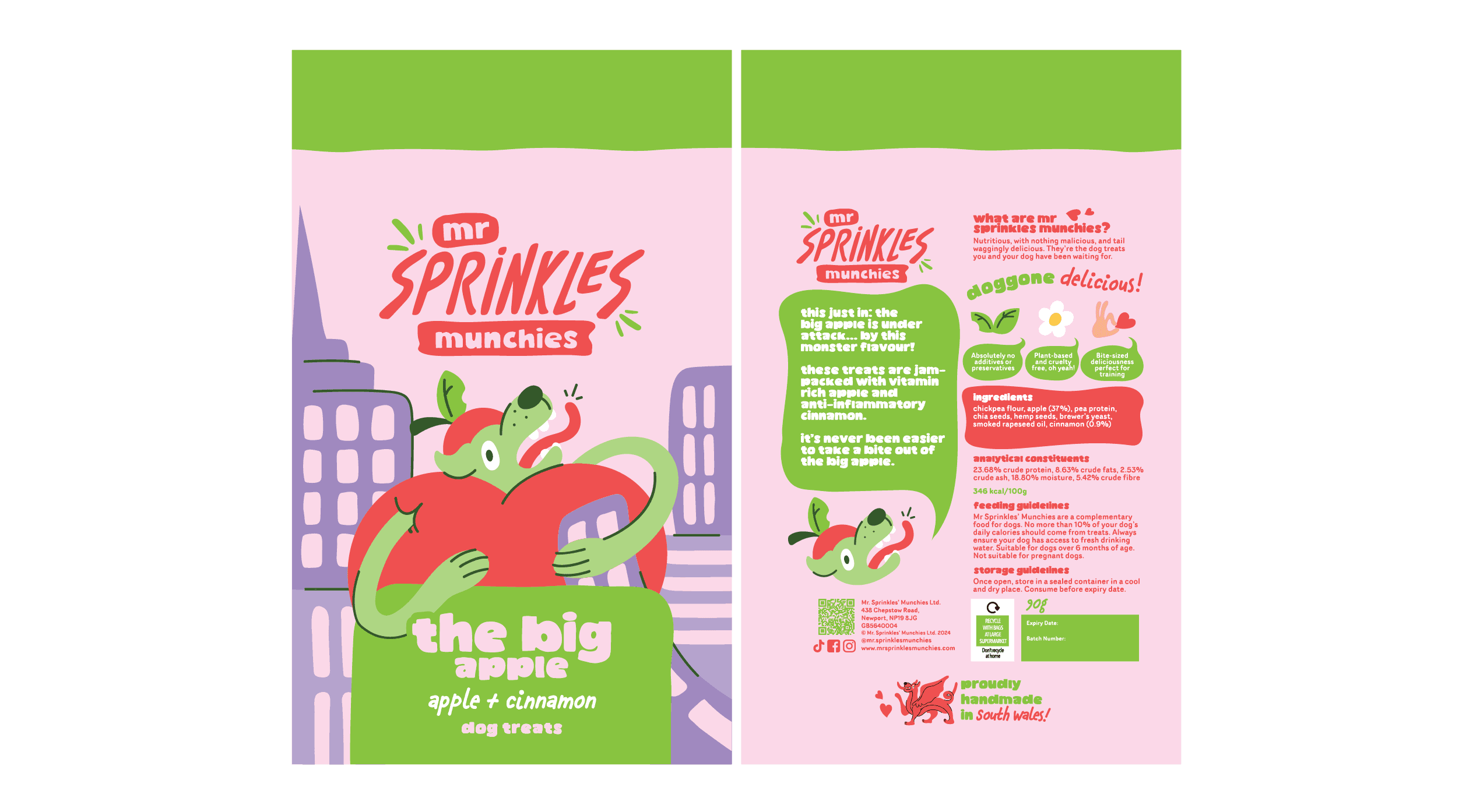 Finalised Packaging design, front and back