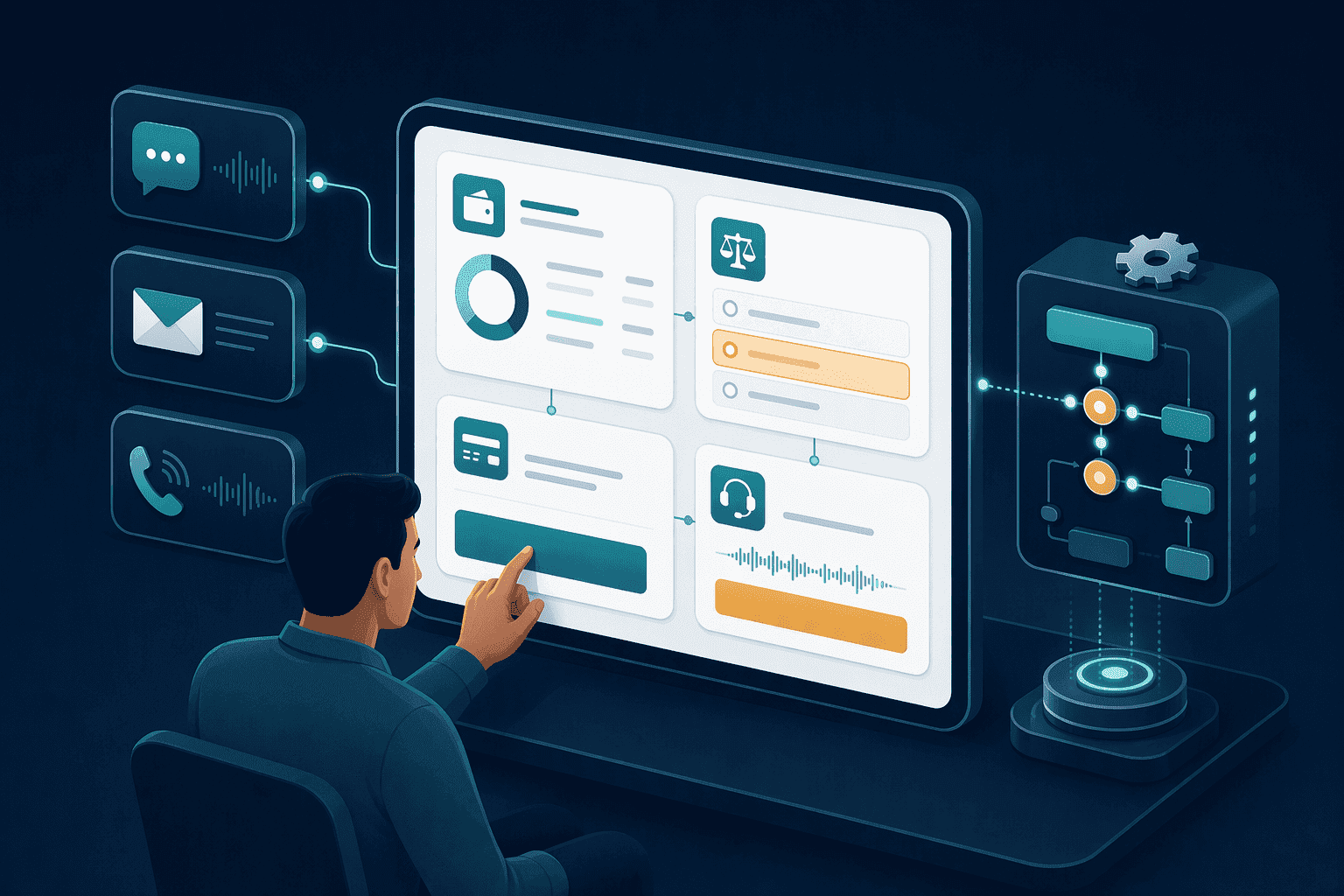 Illustration for 6. Exus: End-to-End Collection Workflow with AI-Powered Self-Service
