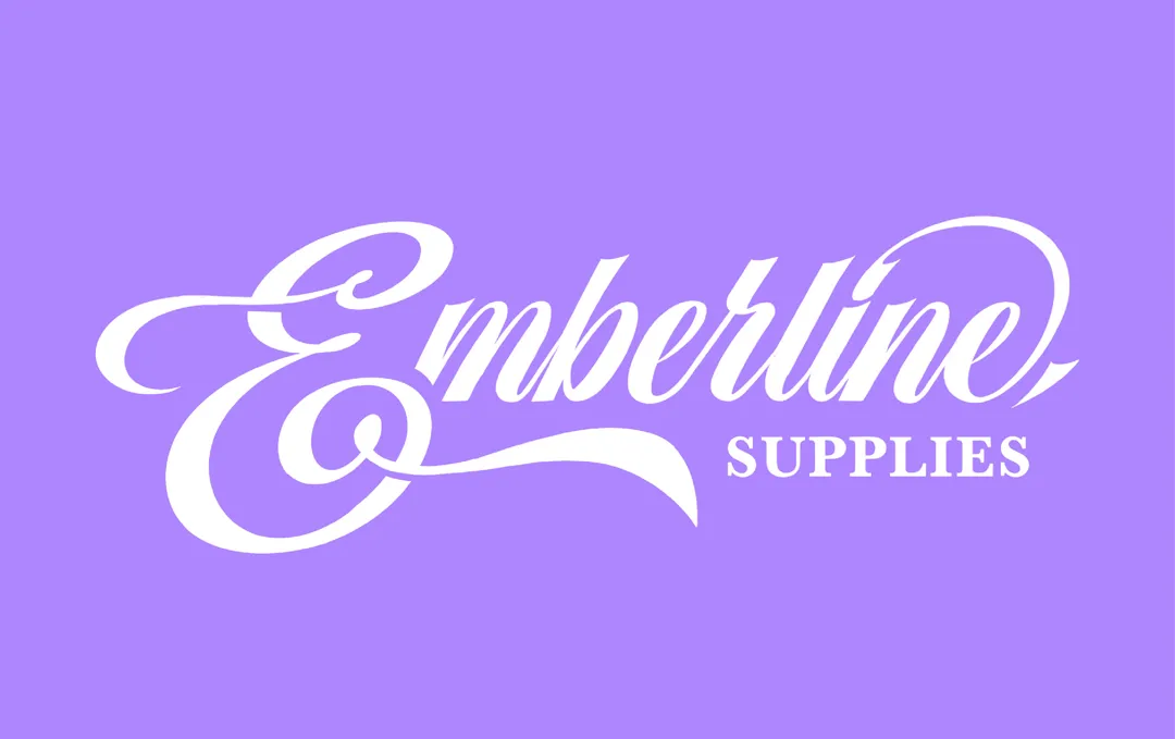 Emberline Supplies logo in elegant white script