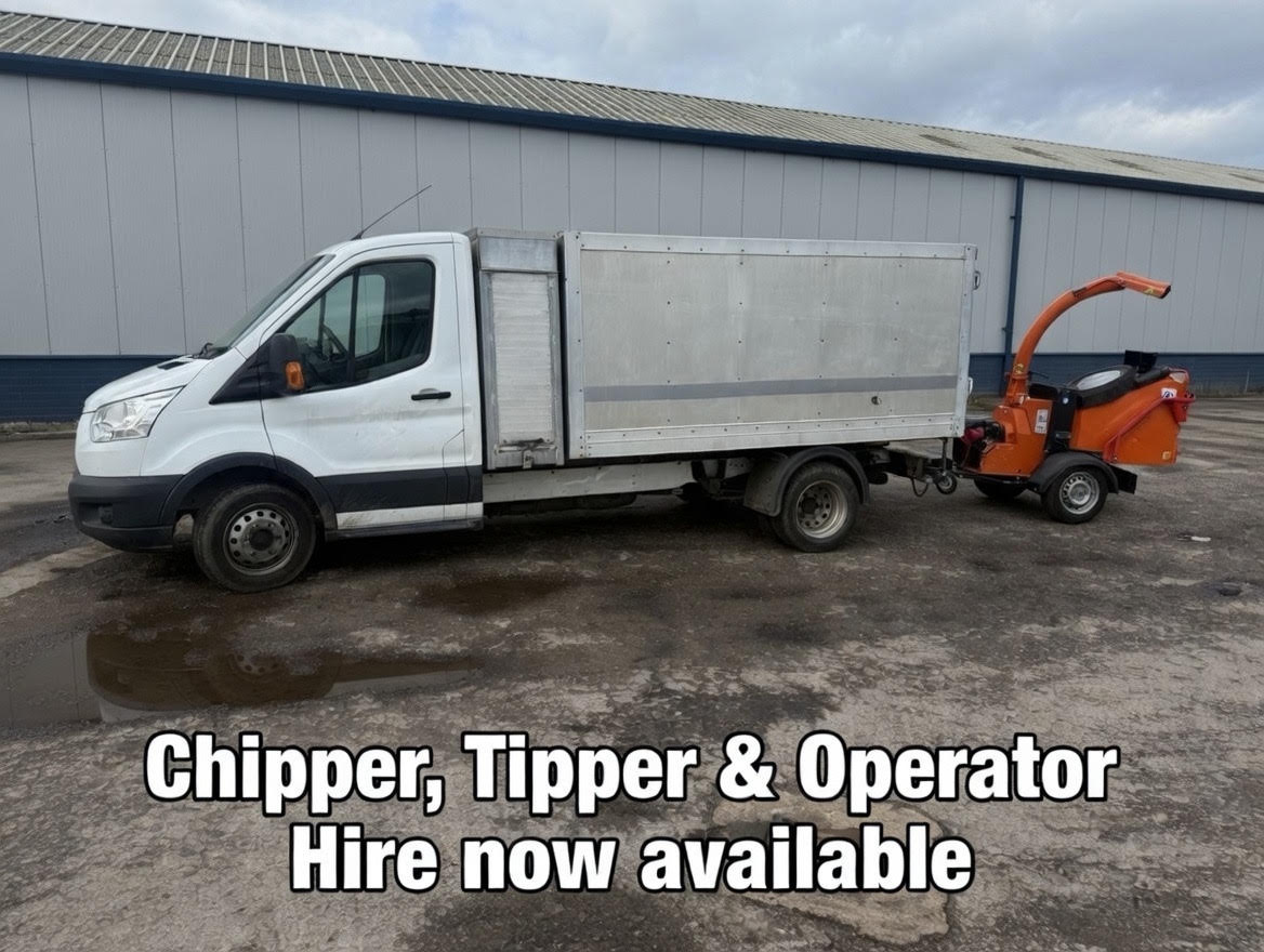 Wood chipper hire with operator in Eastbourne by CG Garden Services