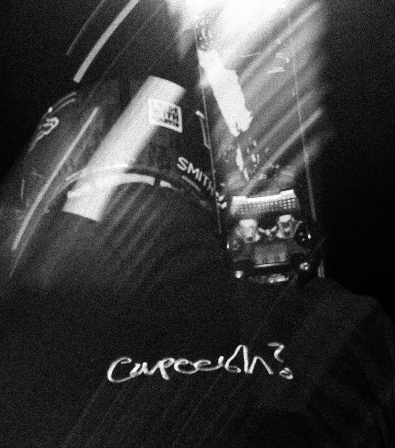 Close-up view of black and white piano keys on an electronic keyboard or synthesizer