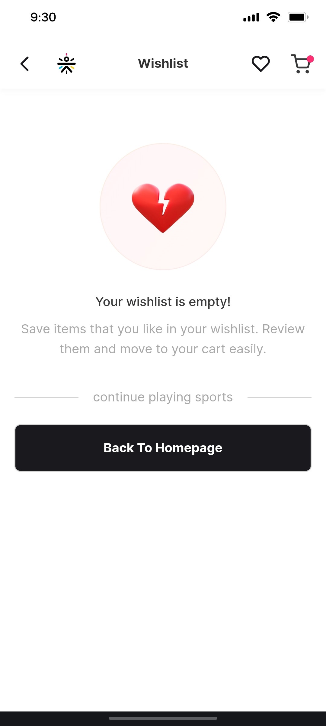 Cult.fit App  Wishist Screen