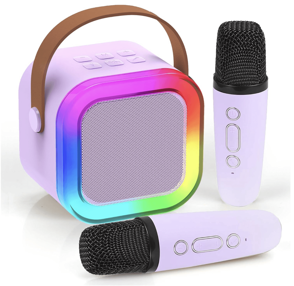 Lyiazsoy Mini Karaoke Machine with 2 Wireless Microphones