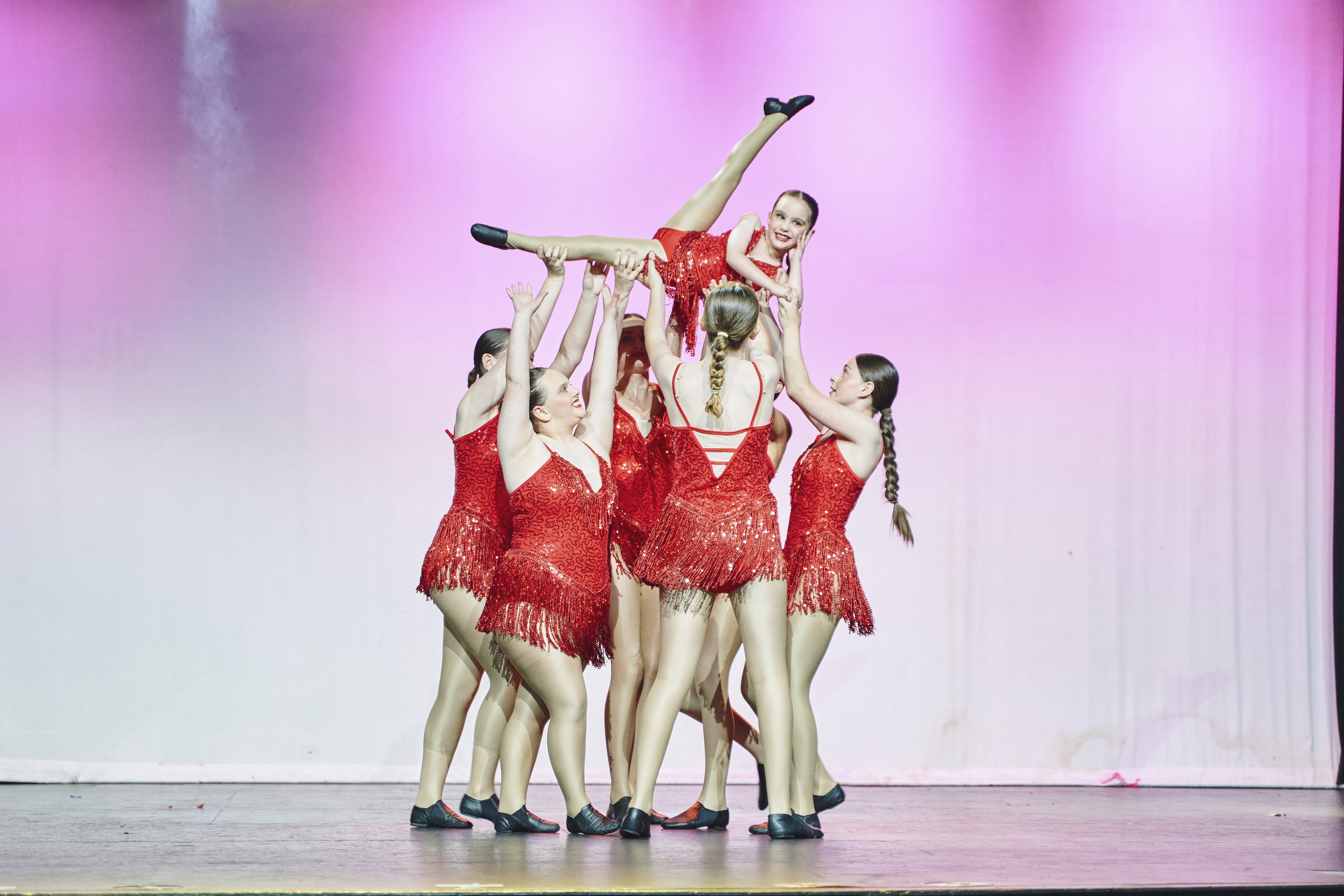 Dancer prepaing backstage
