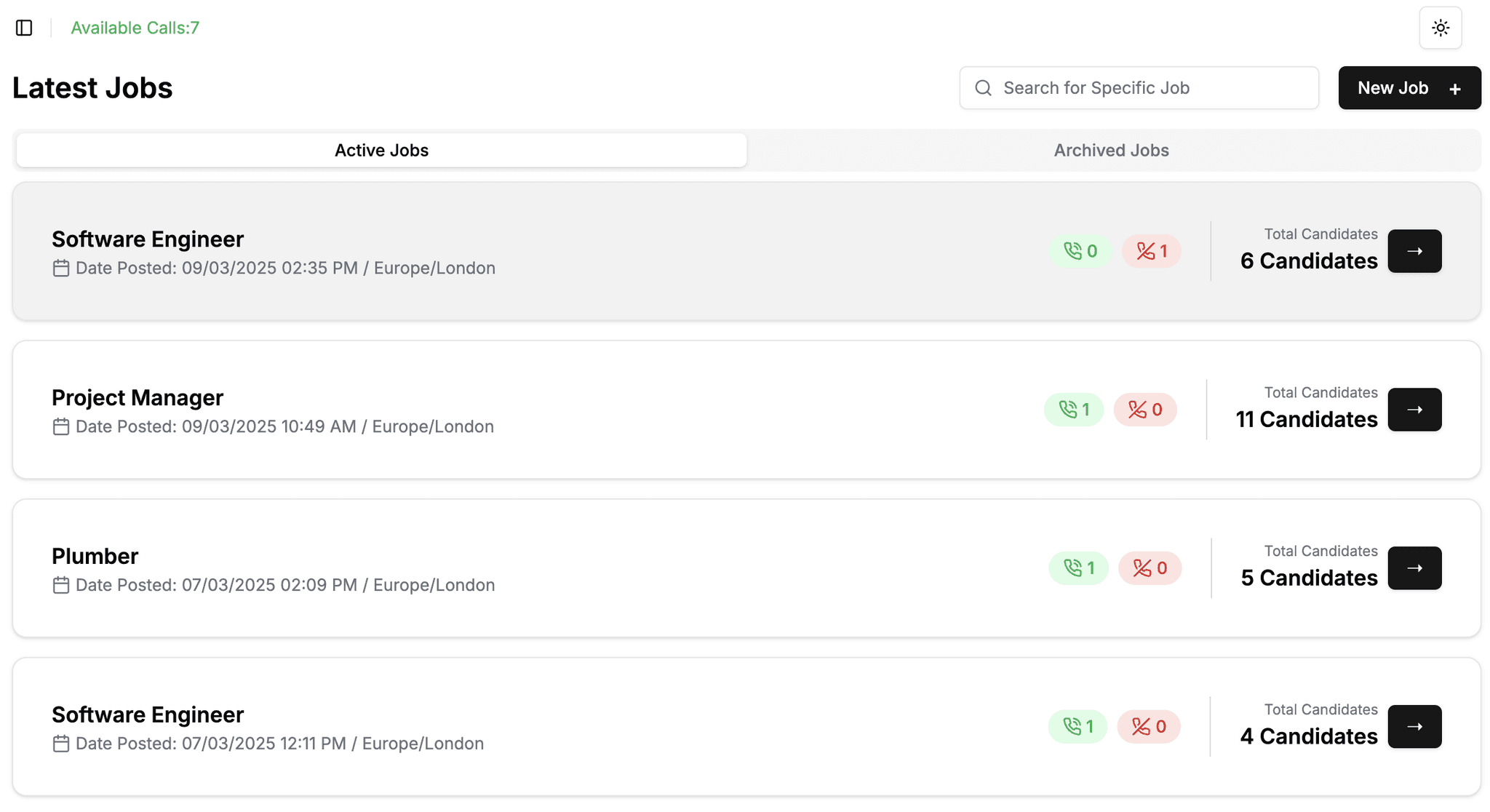 Dashboard of Positive