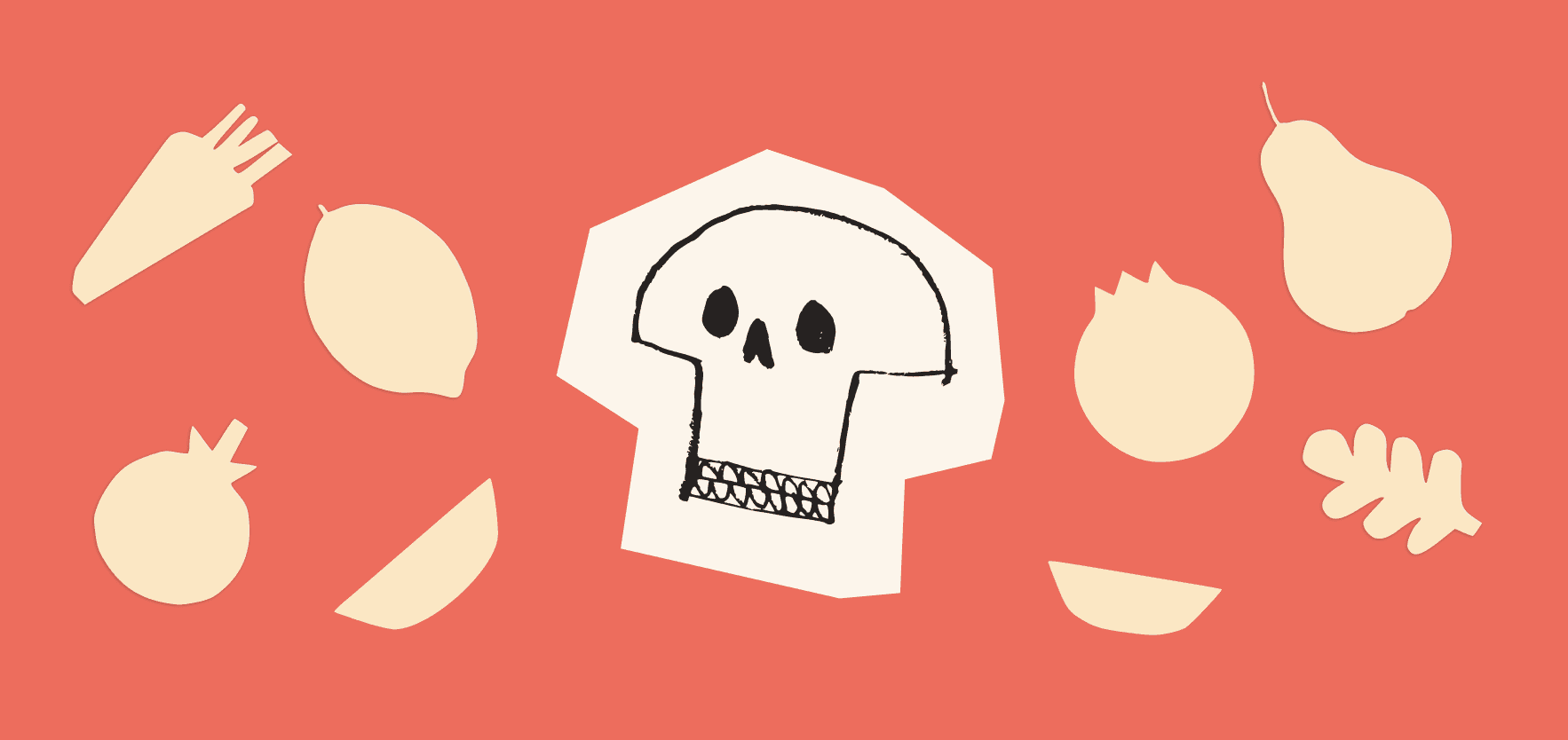 a drawing of a skull