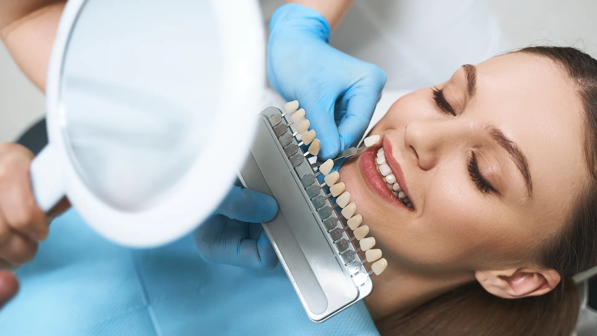 Patient receiving restorative dental treatment