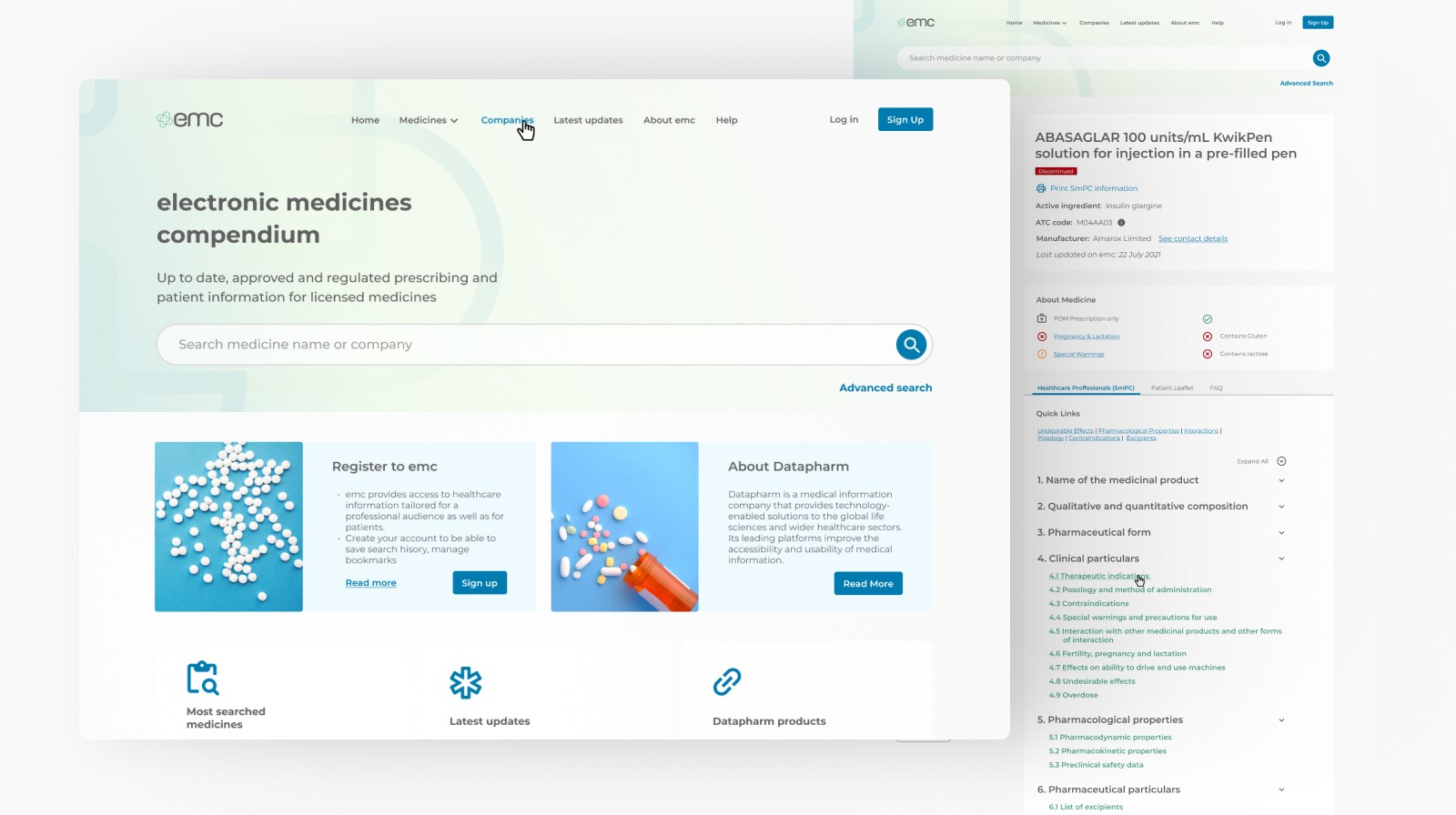Tablet showing Bloomy UI