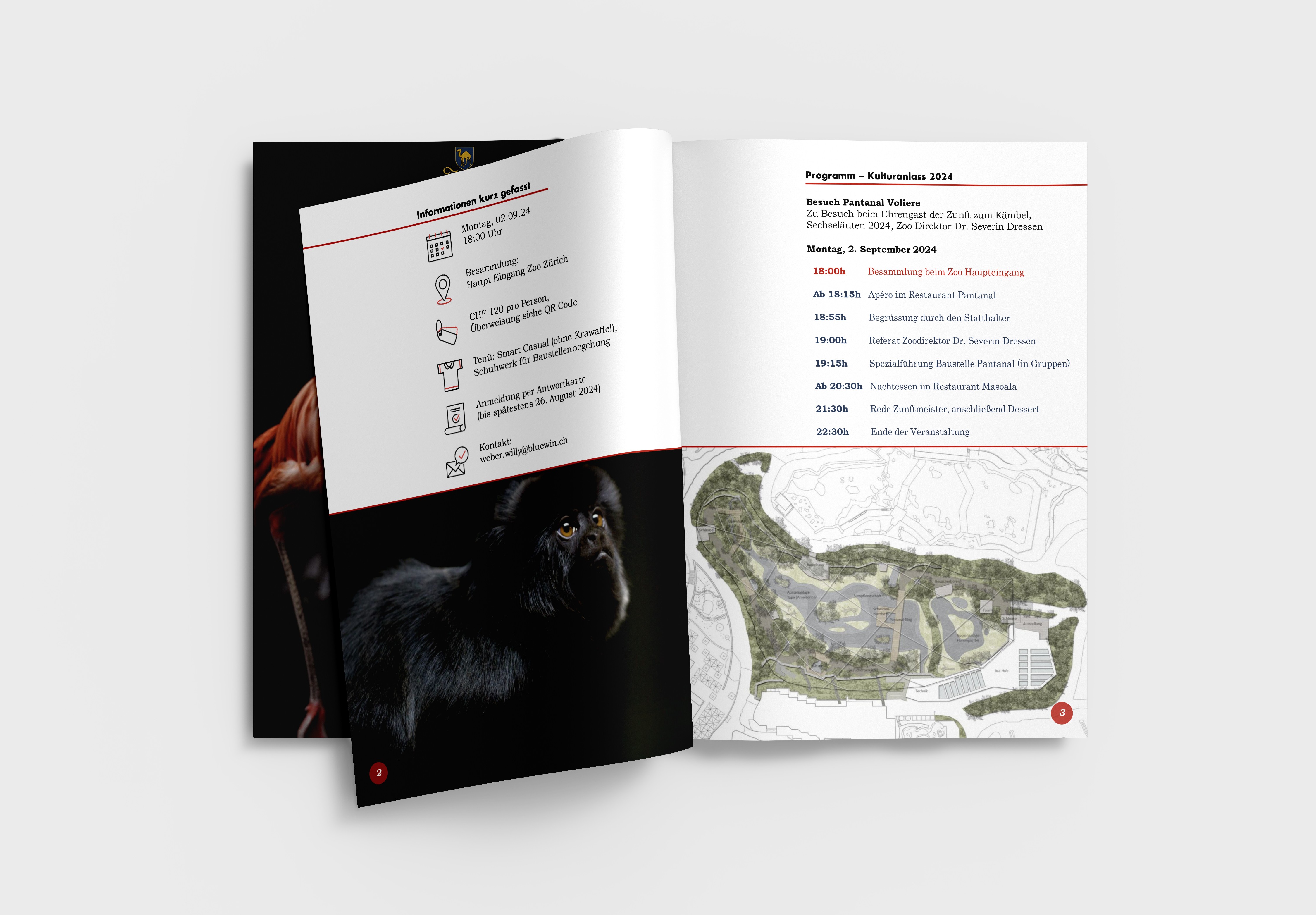 booklet muckup for Zukunft zum Kämbel Zürich