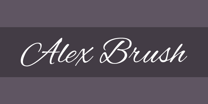 Alex Brush script font