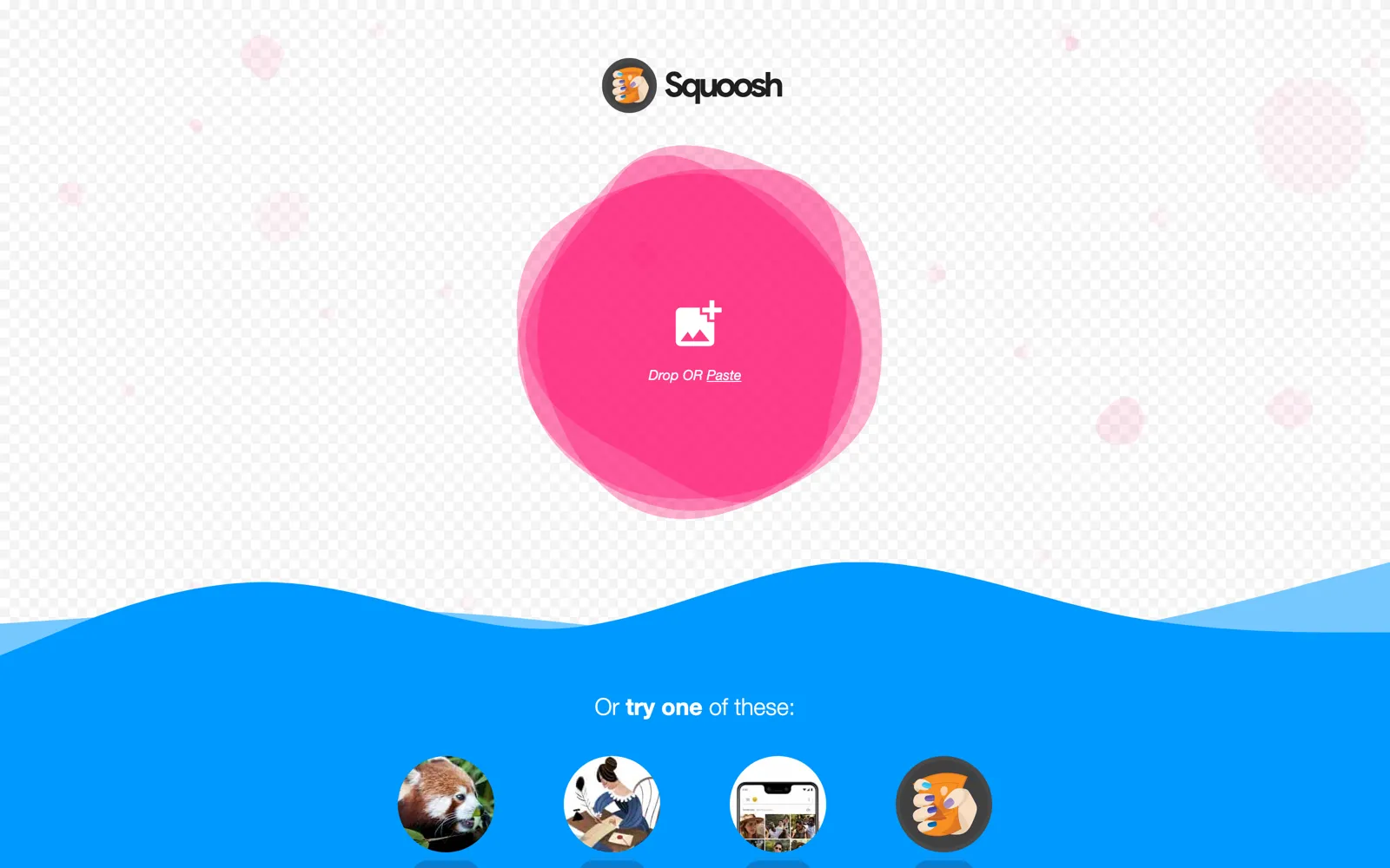 Squoosh image compressor running in the browser