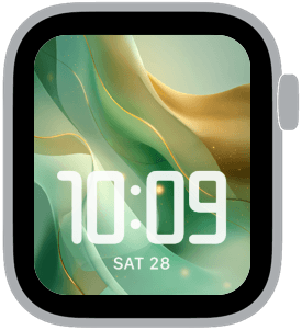 emerald afterglow Apple Watch face preview 3 featuring abstract, gradient, modern, and st patricks day.