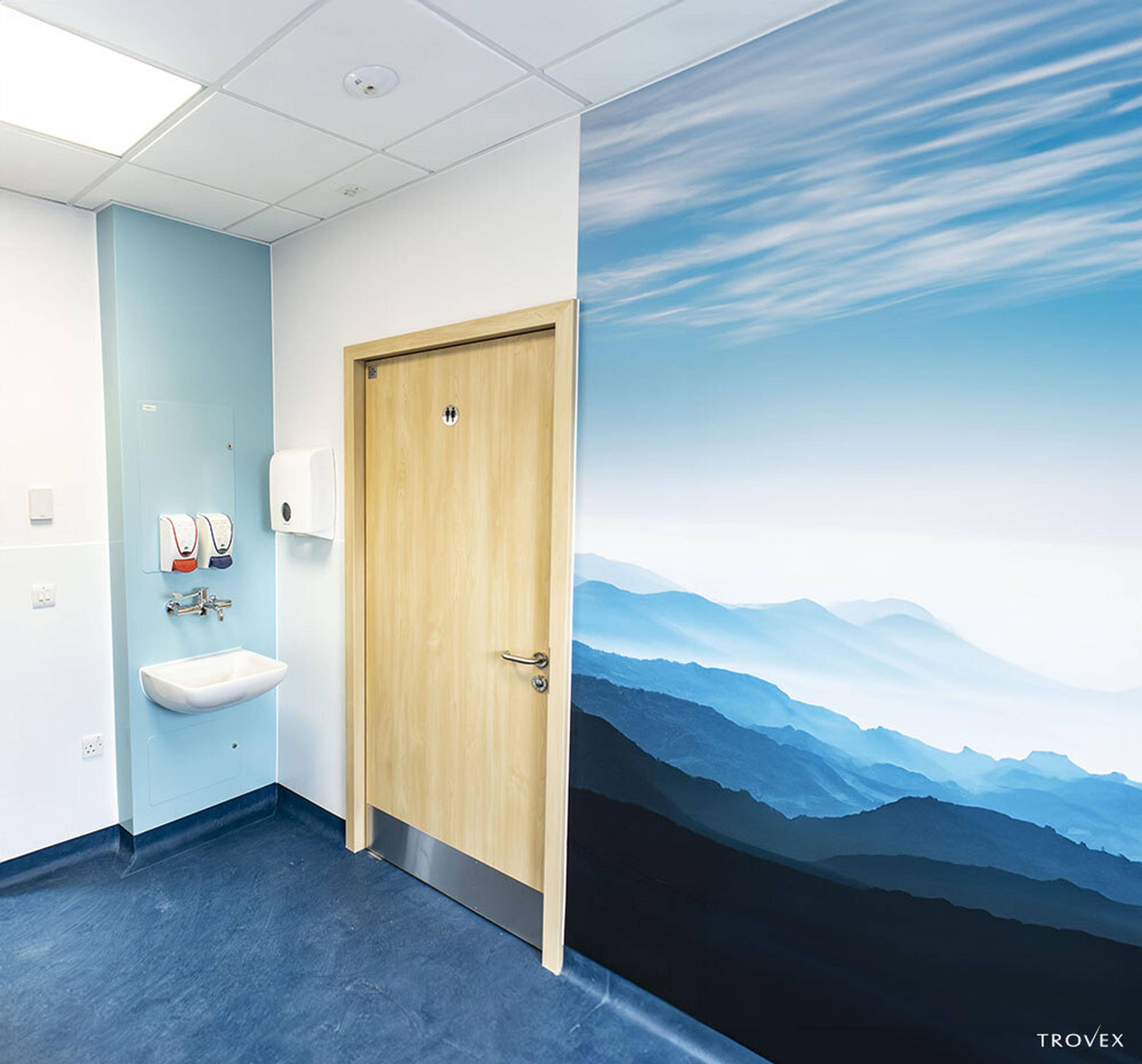The Royal Marsden using Trovex Gallery wall cladding, Hygipod IPS and Hygidoor