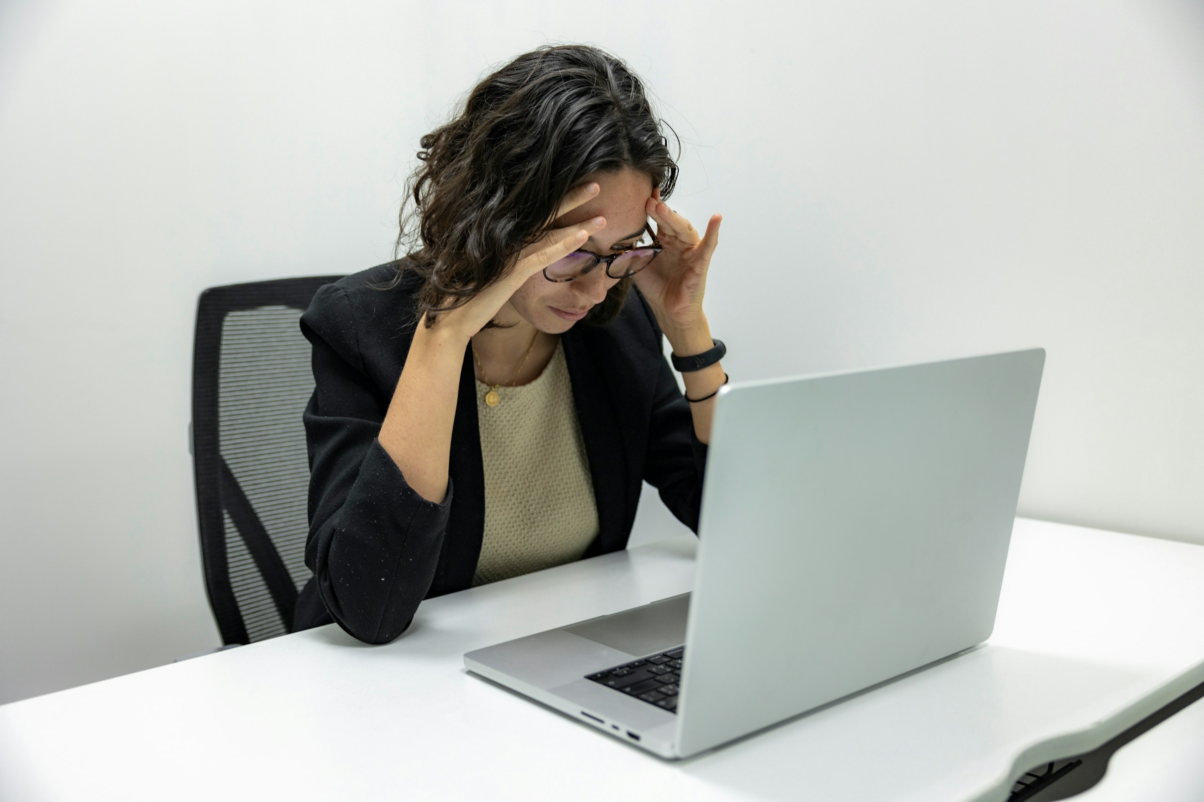 woman looking worried - What to Do if Someone Copies Your Website Content